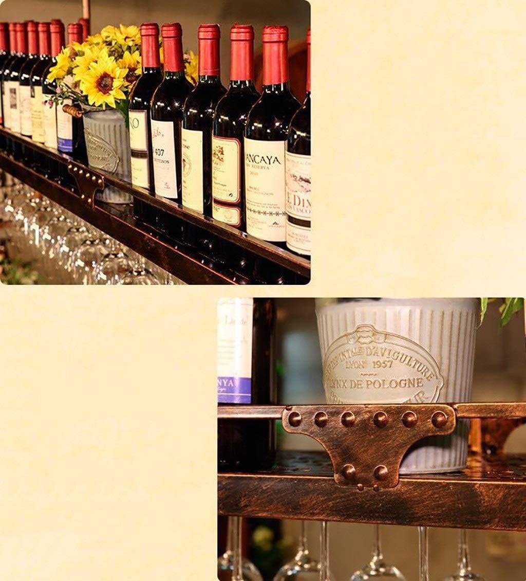 XONJEMU Wall-Mounted Wine Rack with Upside Down Holder
