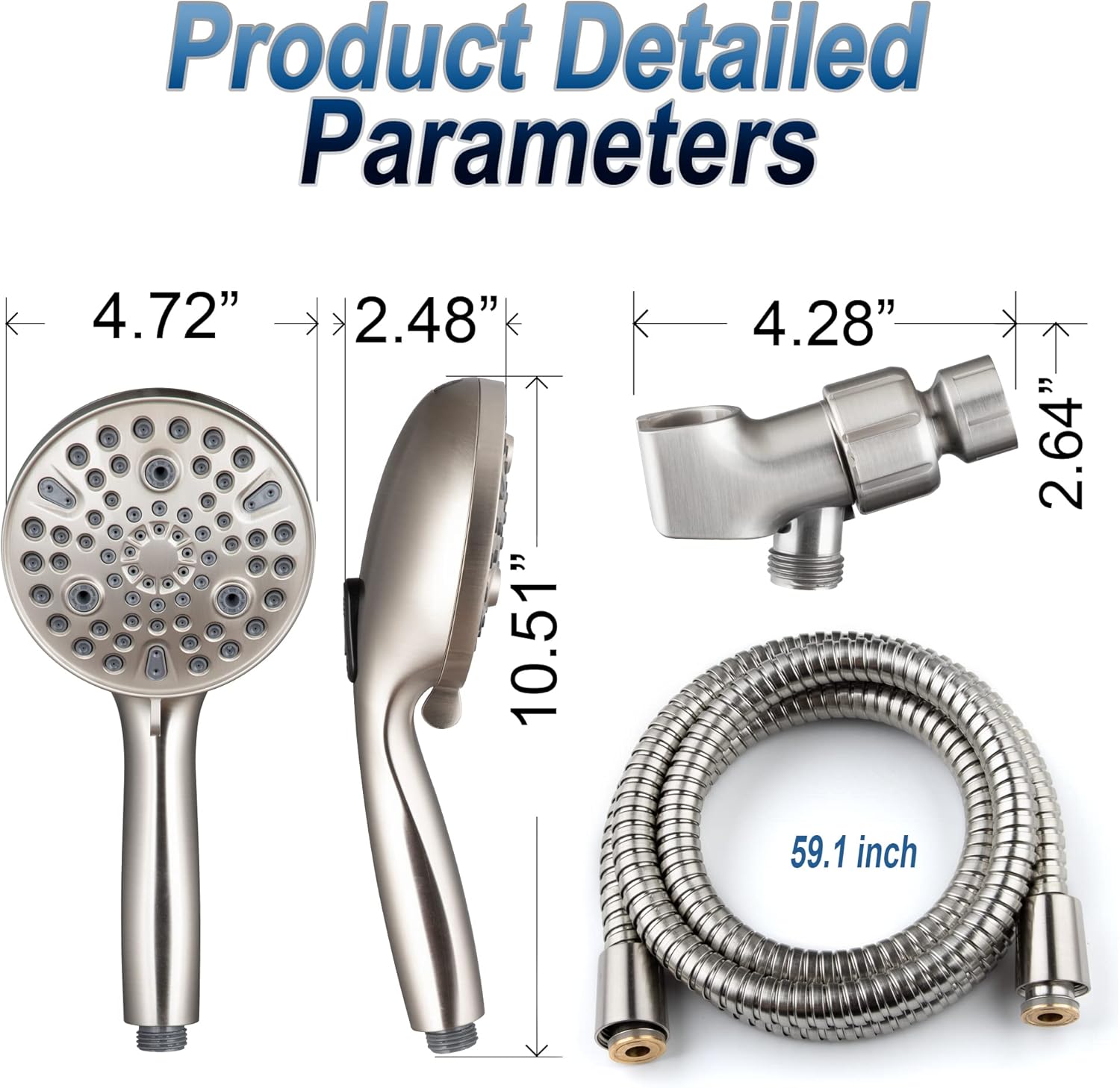 Egretshower High Pressure Handheld Showerhead with 10 Settings