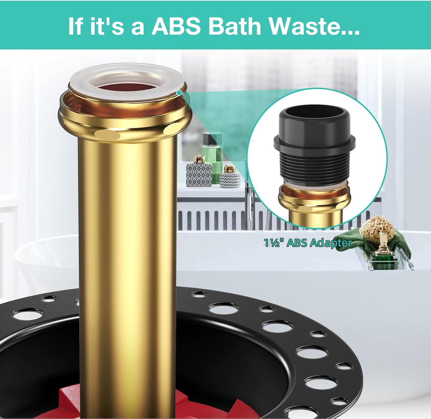 ABS Island Tub Drain Rough-in Kit 810 Inch