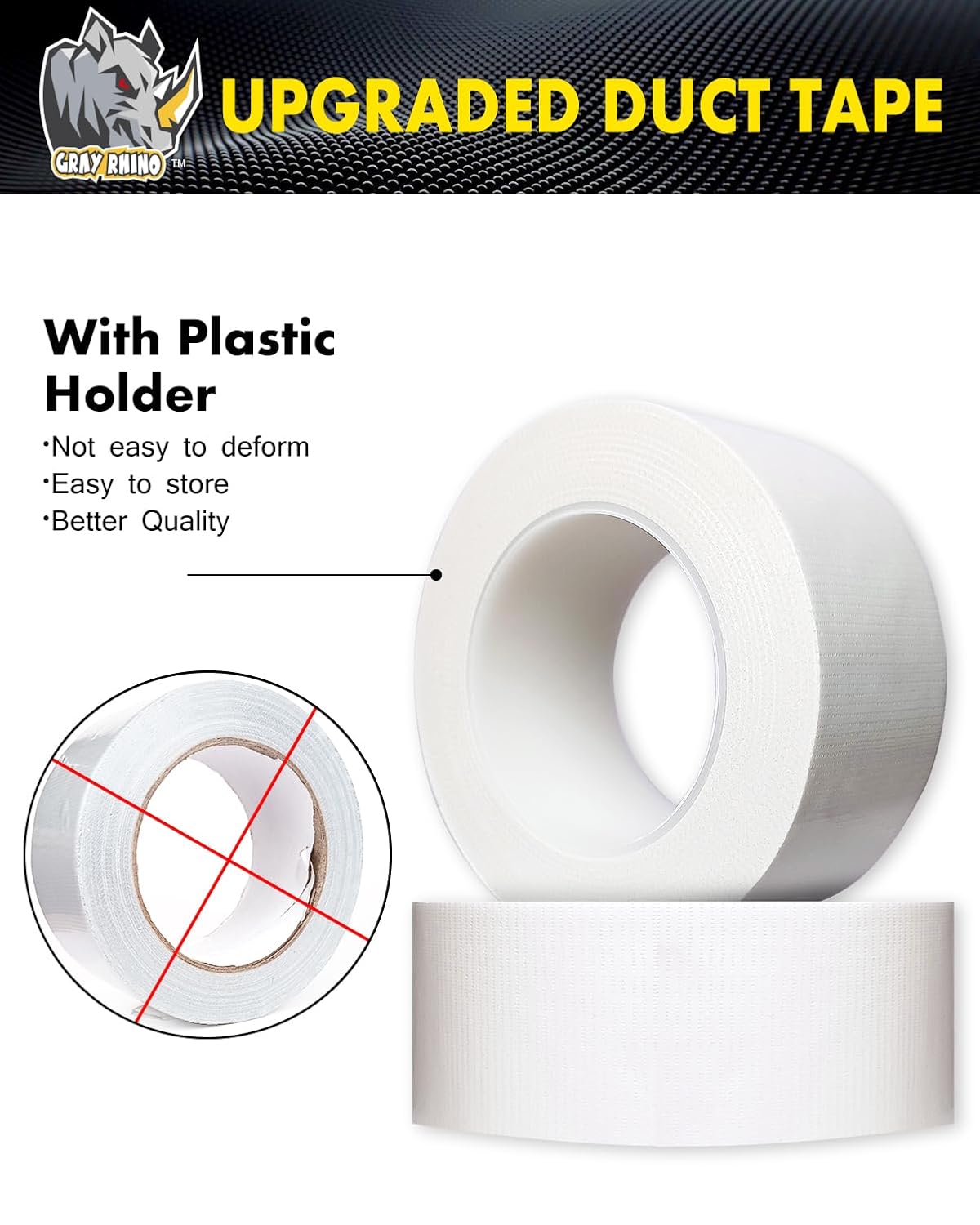 GRAY RHINO Heavy Duty Waterproof Duct Tape - 188in 105ft35yd