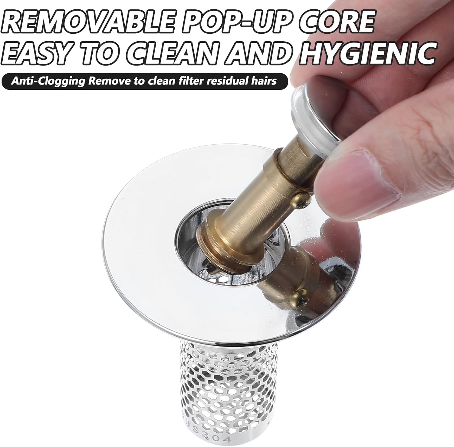 LLOUSSAK Drain Stopper with Anti-Clogging Basket