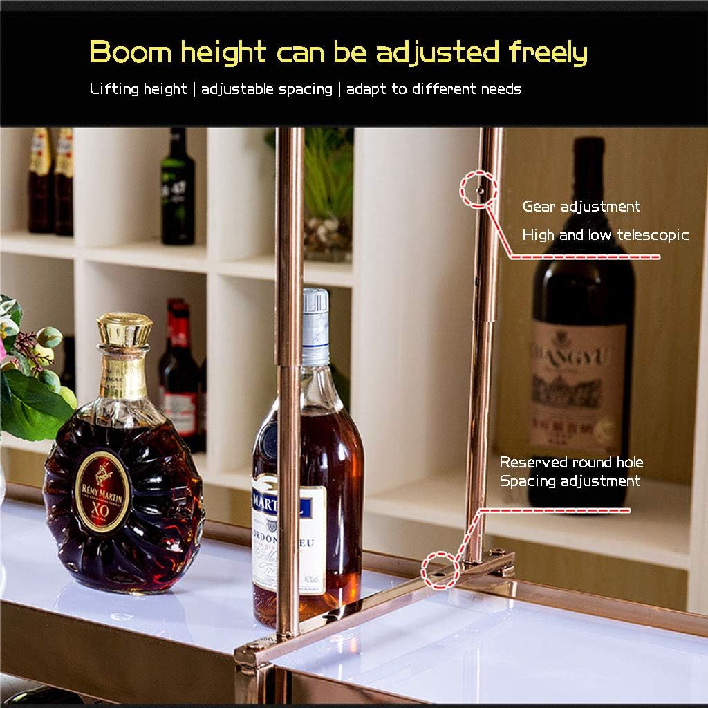 ZJDYDY Wall-Mounted Wine Rack 2 Layers Stainless Steel Adjustable Rack