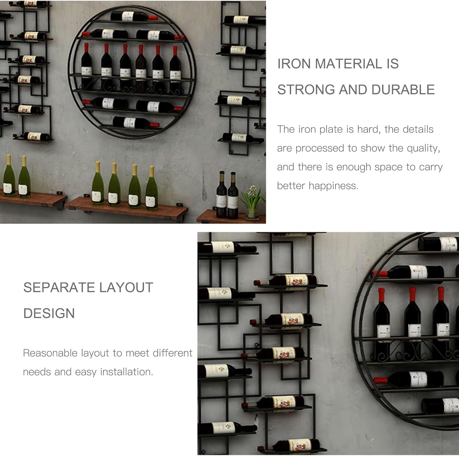 CUXAHO Bronze Wall-Mounted Wine Rack 1