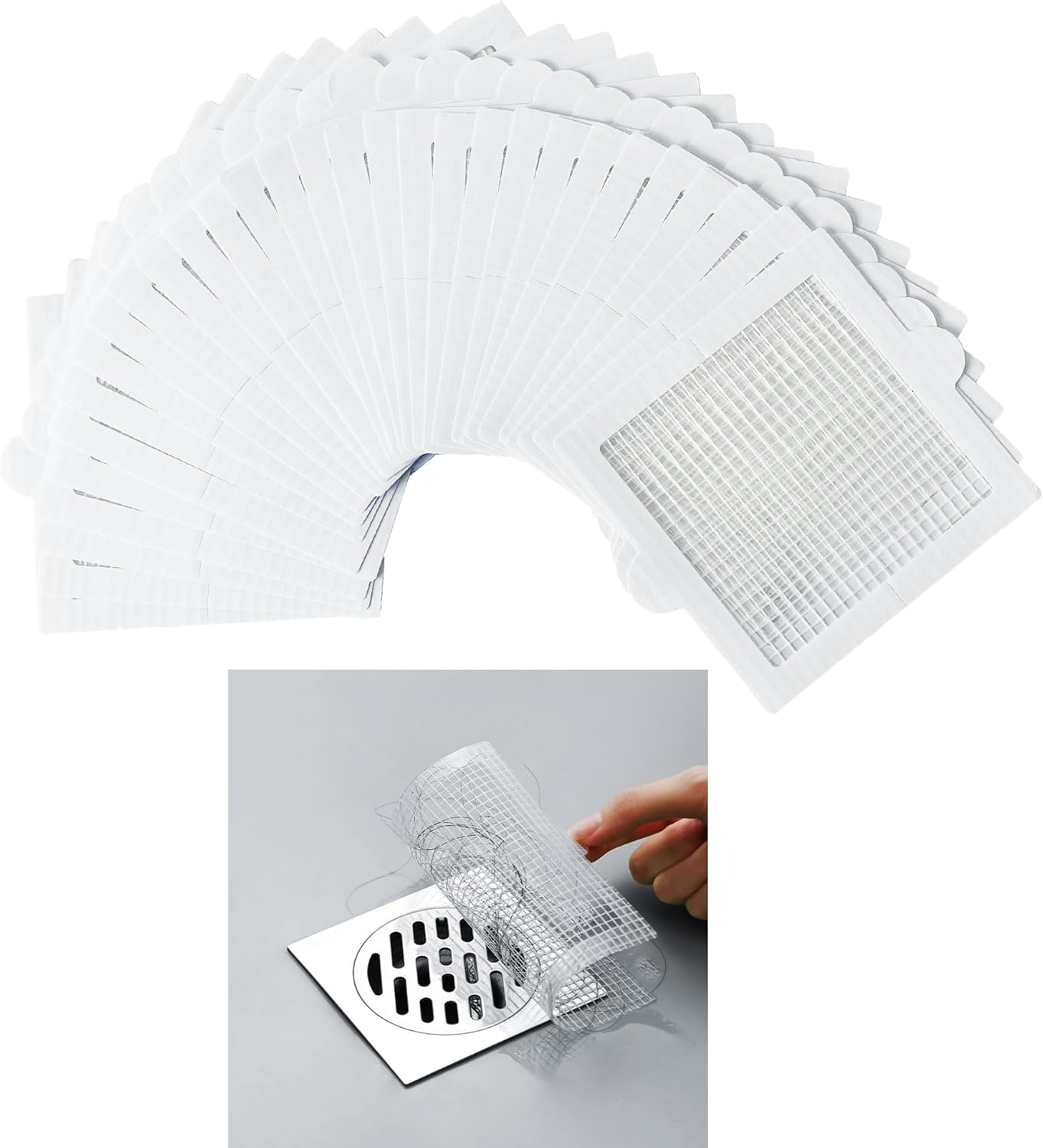 6 Inch 30pcs Disposable Drain Hair Catcher Stickers