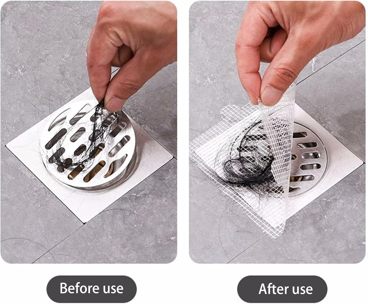 6 Inch 30pcs Disposable Drain Hair Catcher Stickers