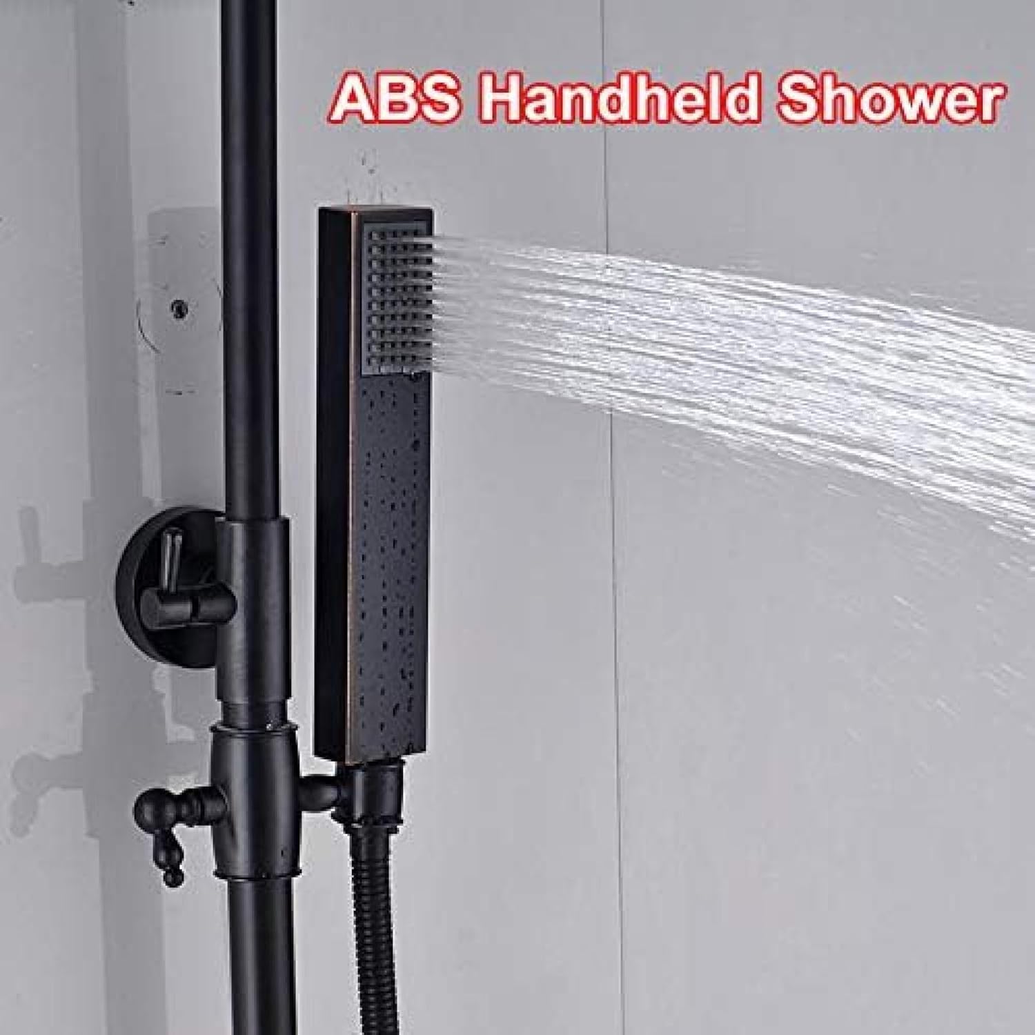 TECKI Shower Faucet Set with LED Rainfall Head and Handheld Tap