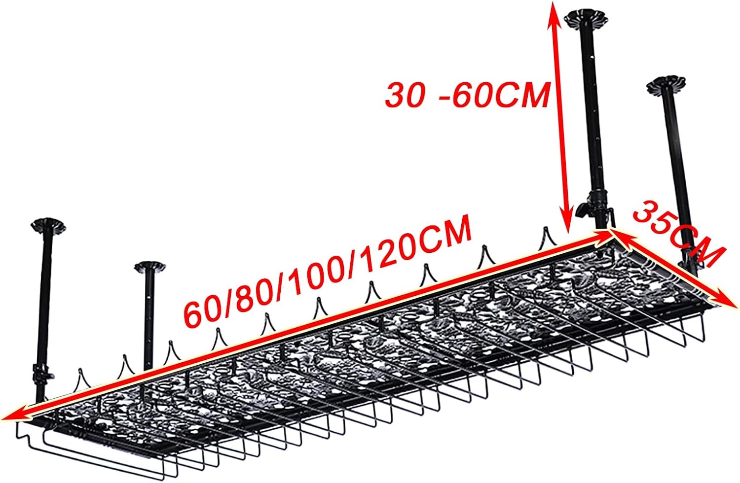 ZJDYDY Wall-Mounted Wine Rack Holder 60x35cm