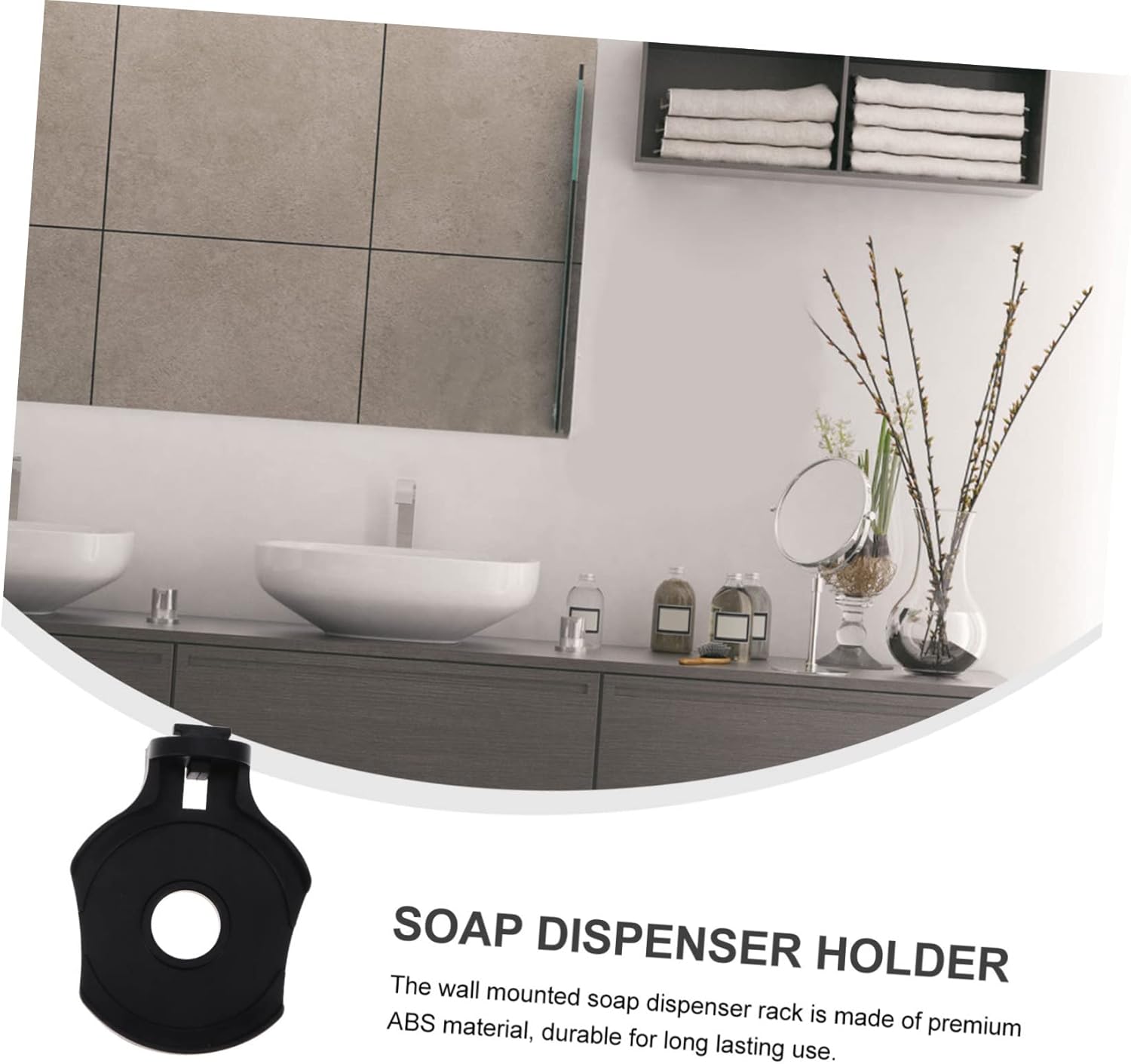 HOLIDYOYO 2pcs Wall-Mounted Soap Dispenser Bracket Holder