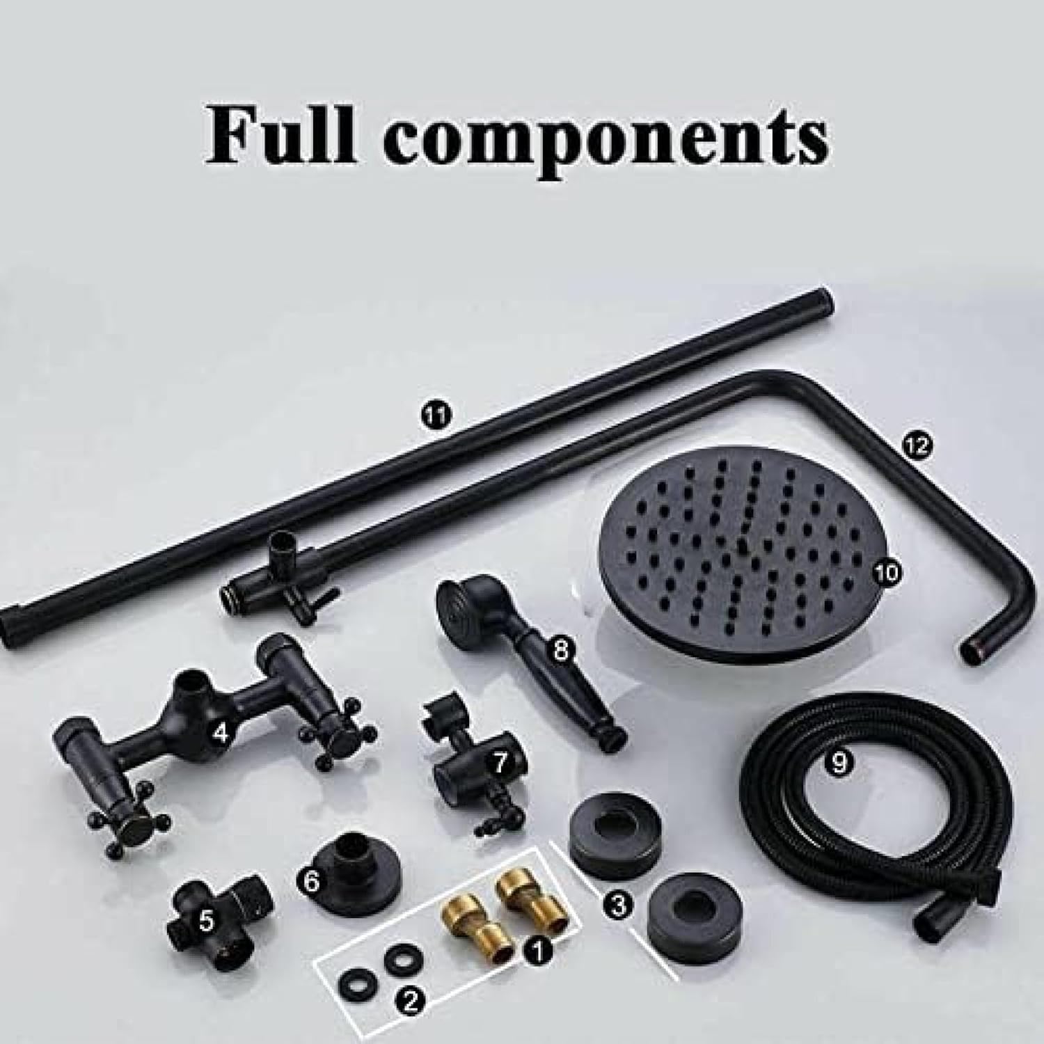 TECKI Oil Surface Bronze Rain Shower System Set