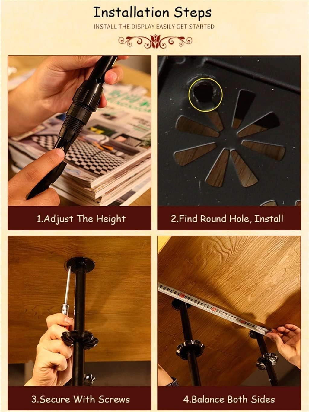 CGF- Adjustable Height Wine Rack Ceiling Mounted