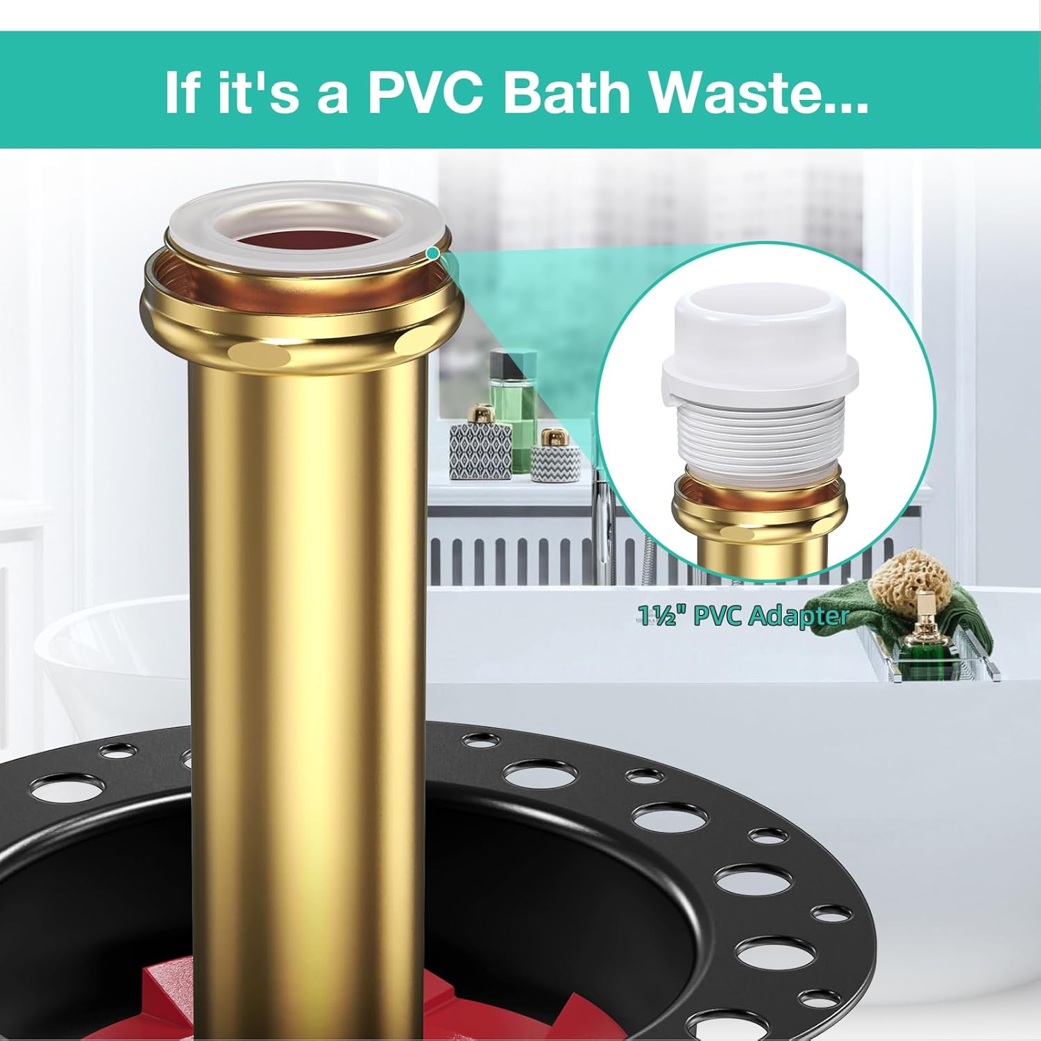 PVC Island Tub Drain Rough-in Kit