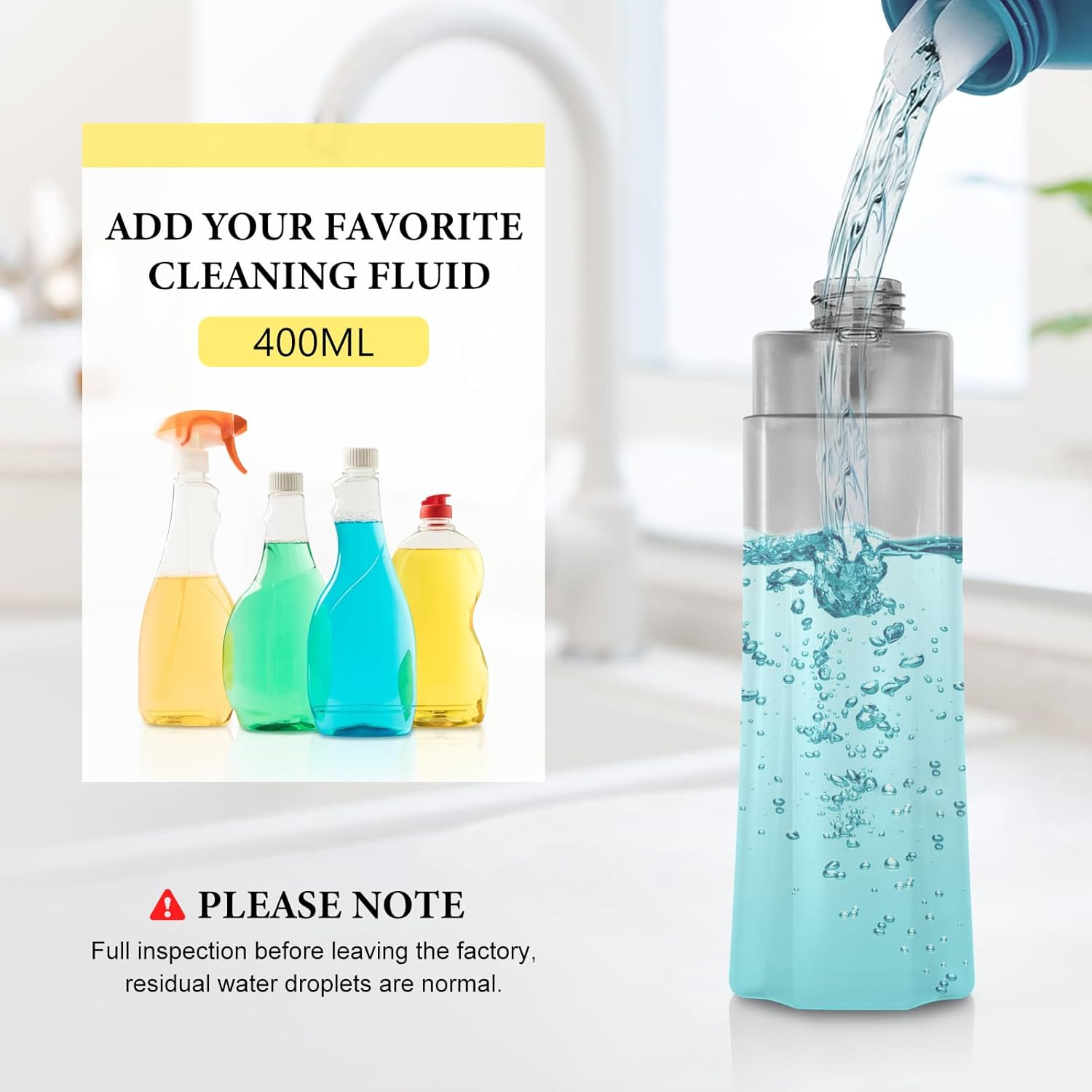 NileHome Spray Mop with 3 Washable Pads and 400 ml Refill Bottle