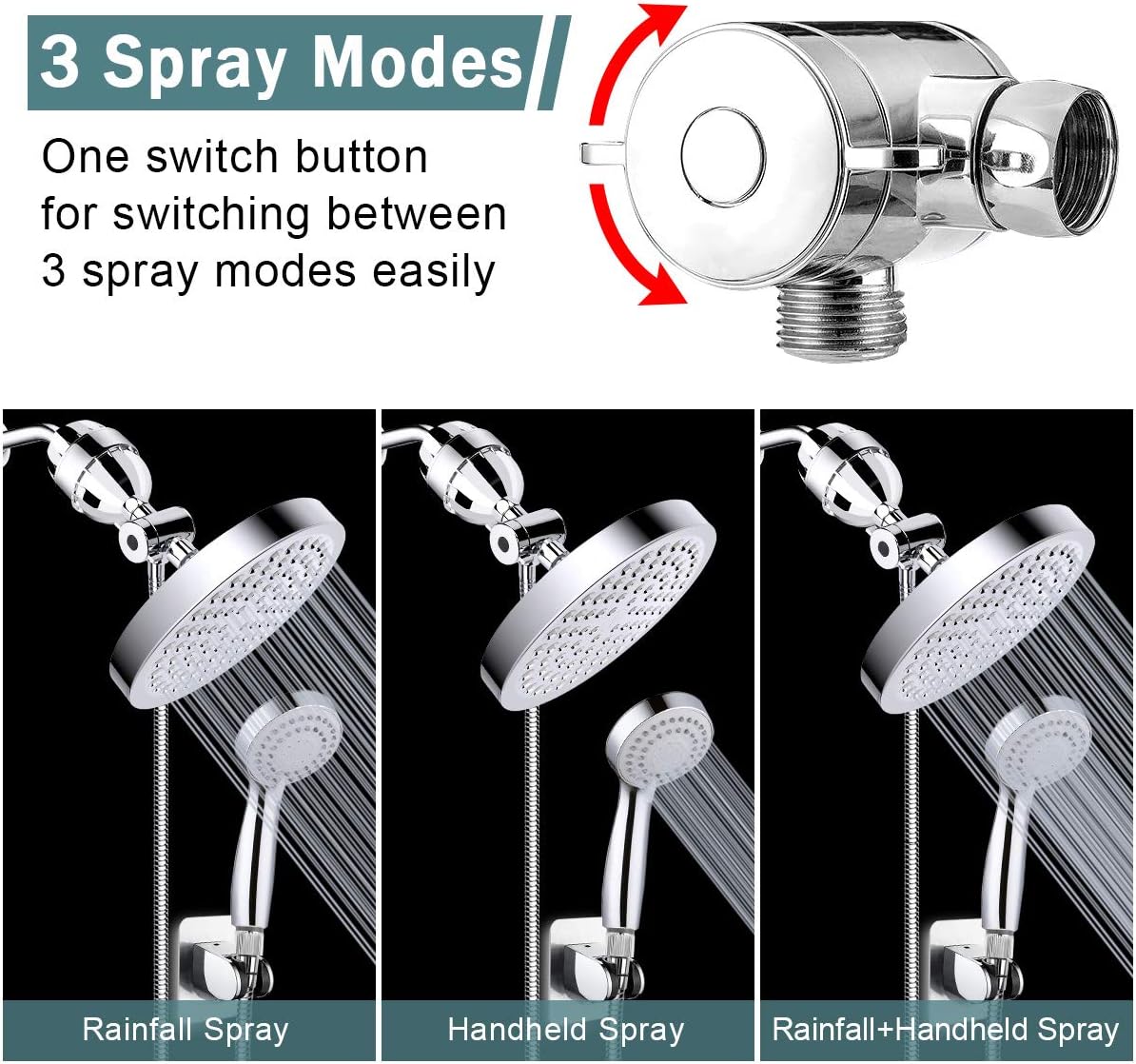Taiker Filtered Shower Head with Handheld Combo
