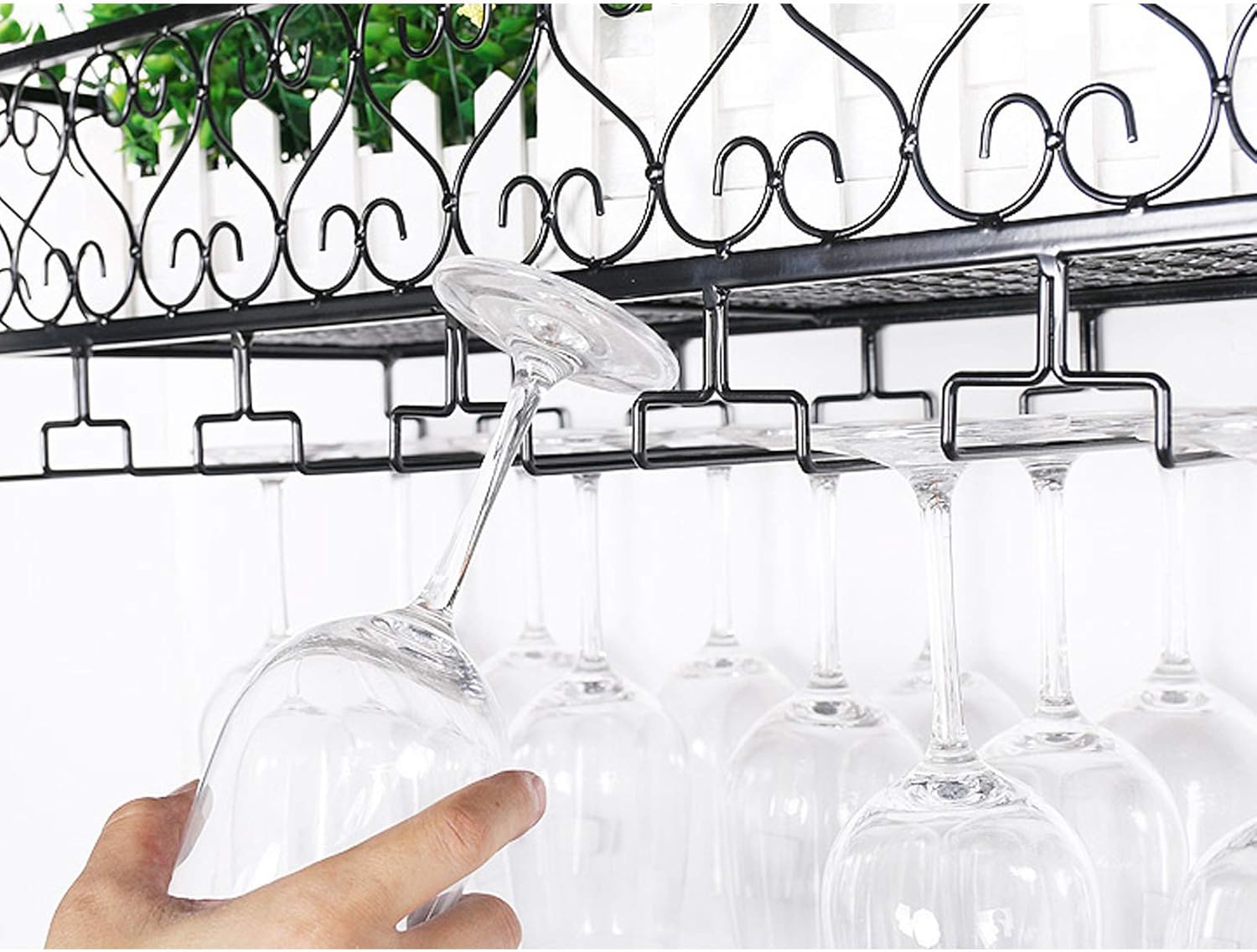 CGF- Wall Mounted Wine Rack with Glass Holders 1