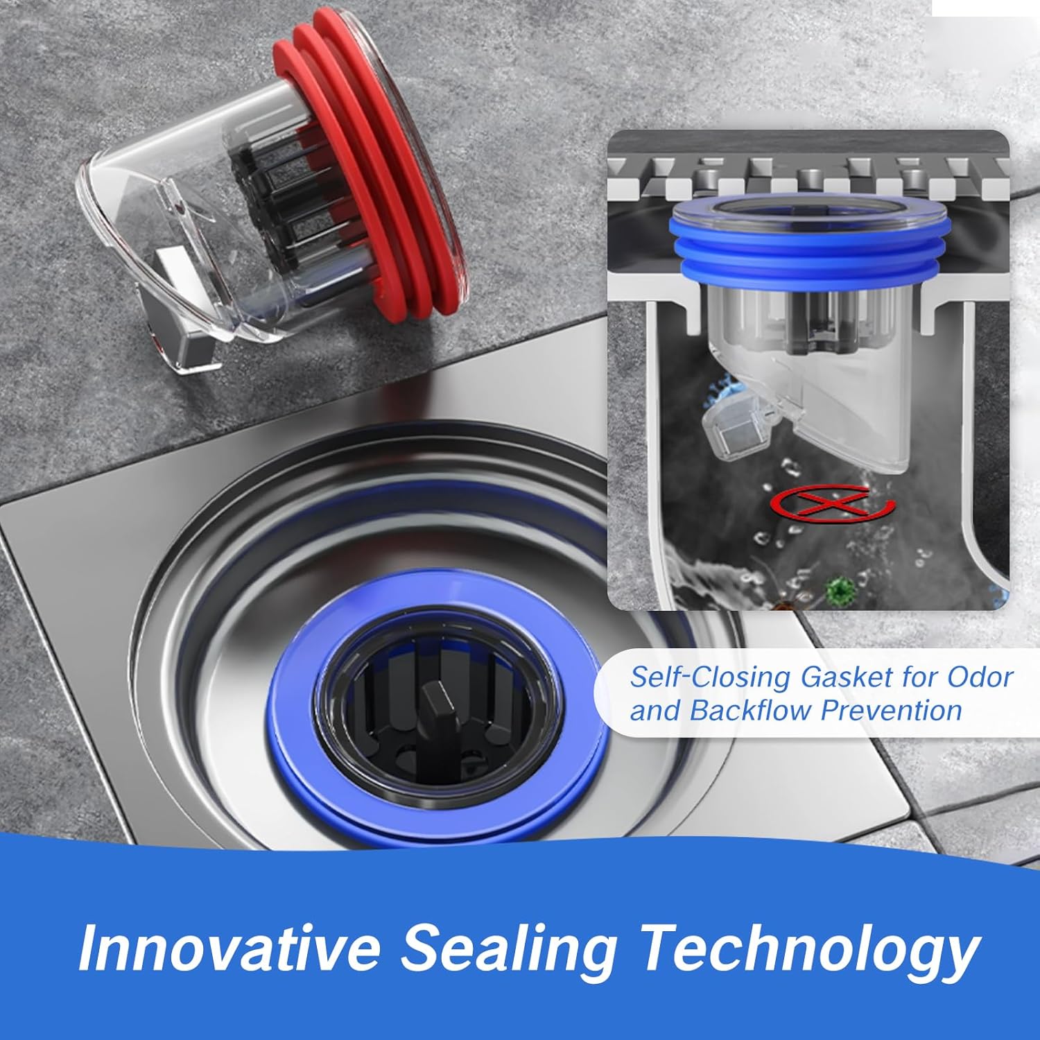 NIIIYTYB 2PCS Drain Backflow Preventer for Bathrooms and Kitchens