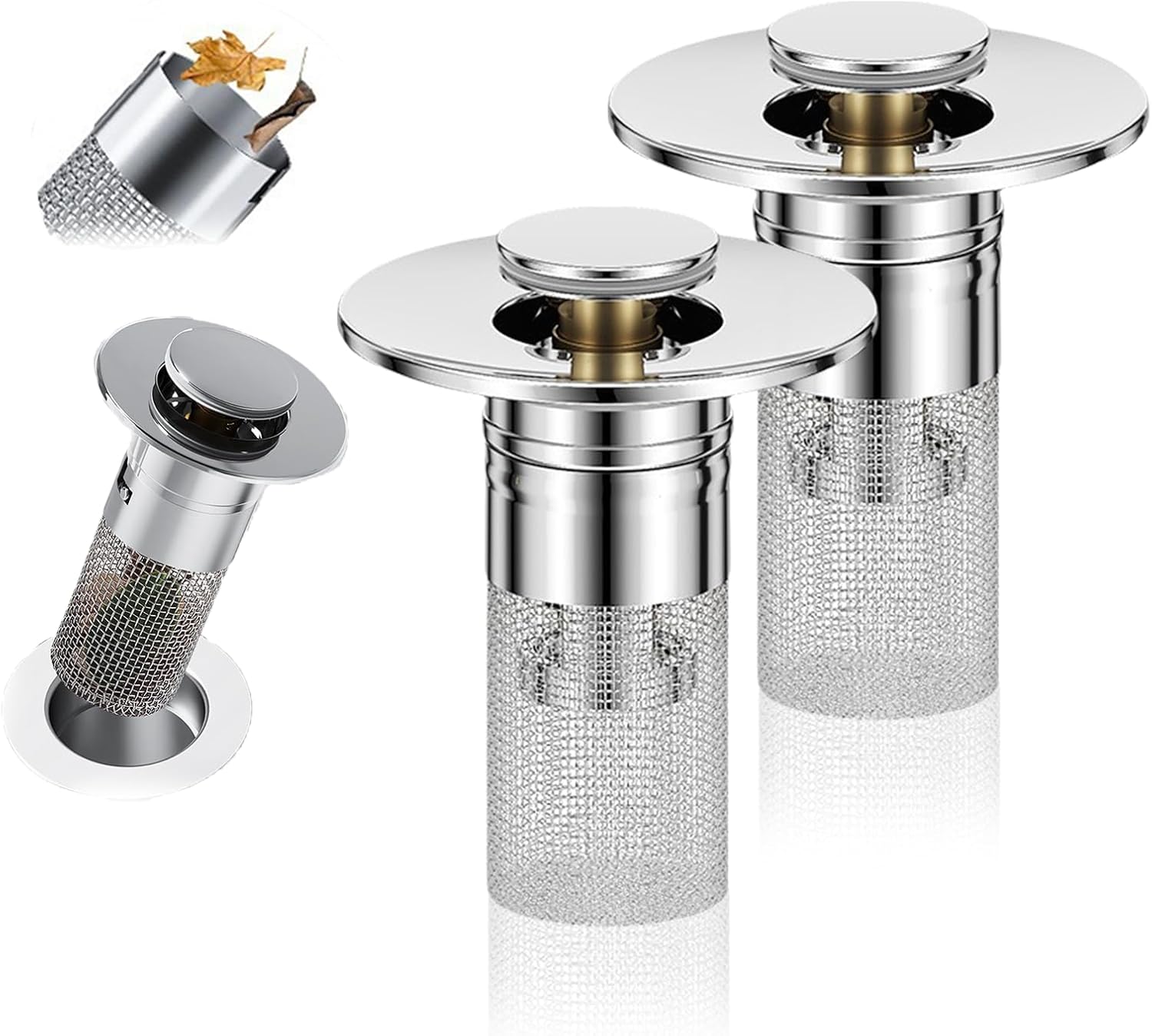 Citosisk Drain Filter 2PCS Universal Stainless Steel
