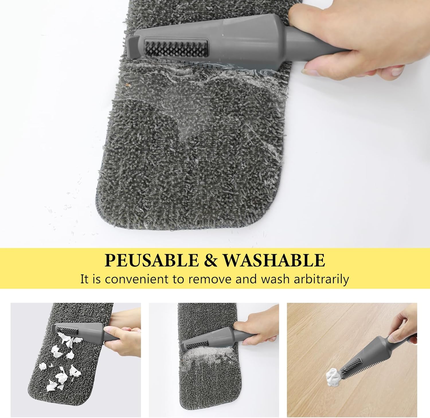 NileHome Spray Mop with 3 Washable Pads and 400 ml Refill Bottle