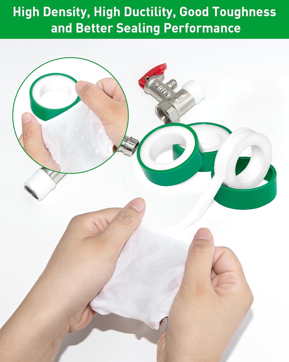 3 Roll Teflon Pipe Sealing Tape for Extreme Temperatures