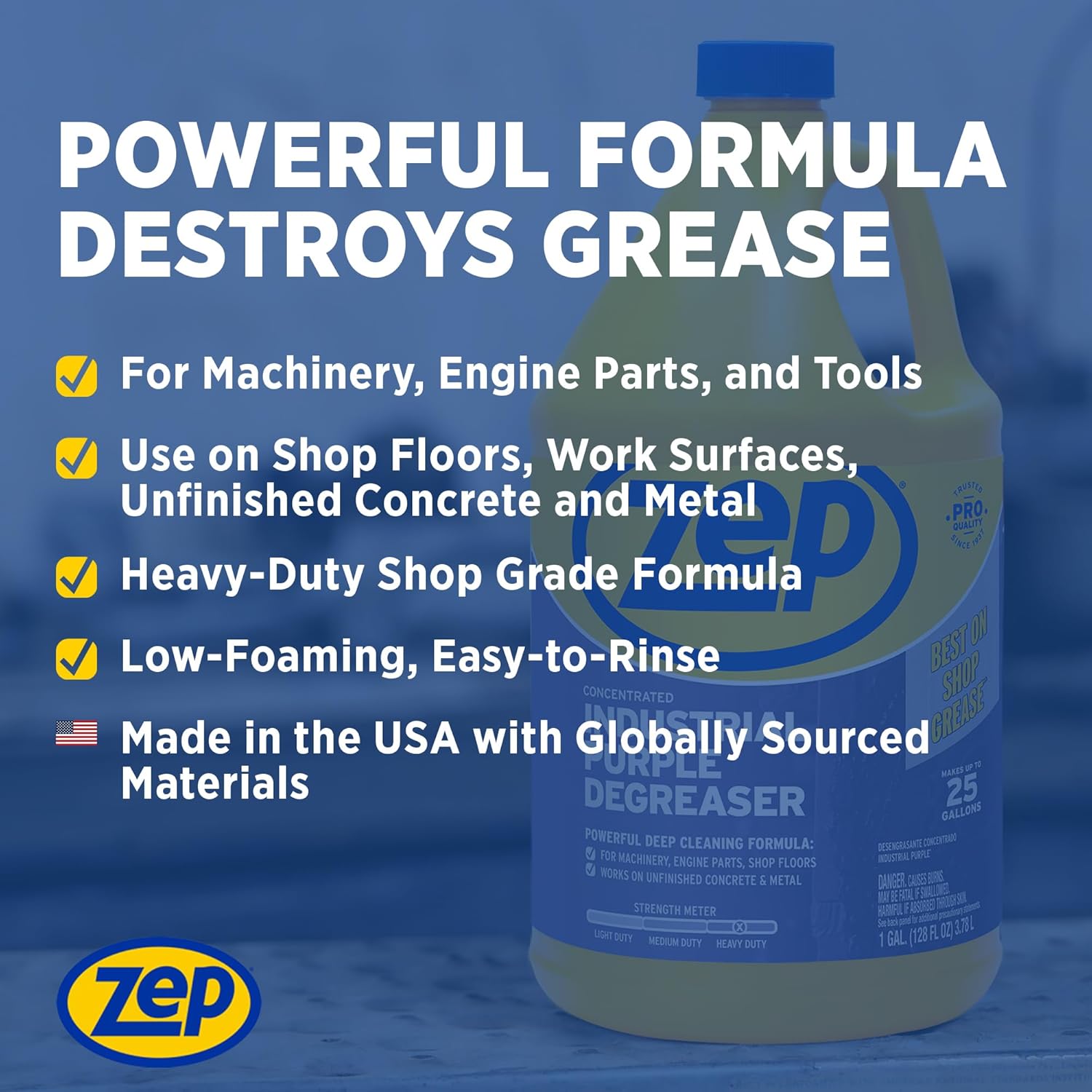 Zep Industrial Purple Cleaner and Degreaser - 1 Gallon Case of 2