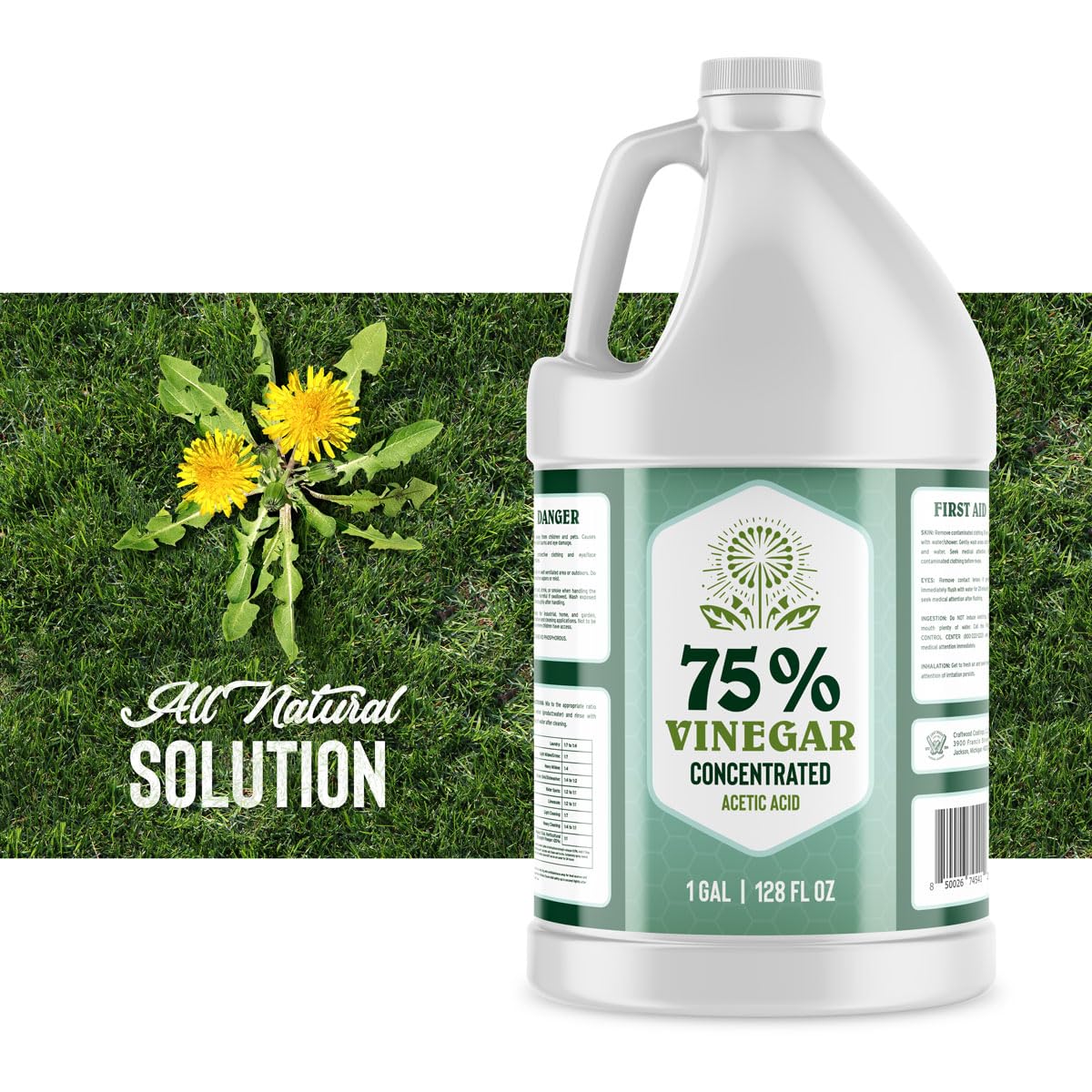 75 Concentrated Vinegar 1 Gallon All Natural Cleaner
