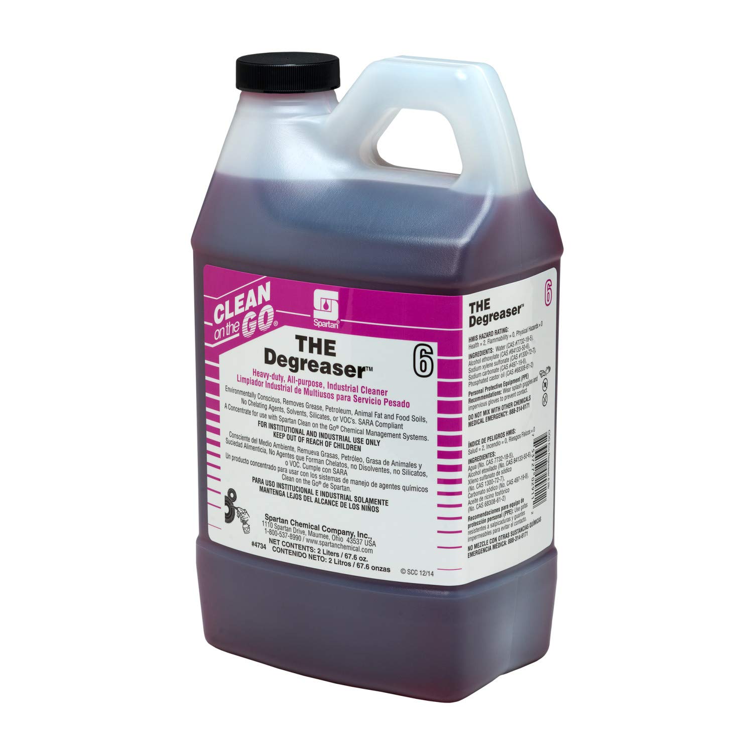 Spartan Degreaser Clean On The Go 2 Liter Case of 4