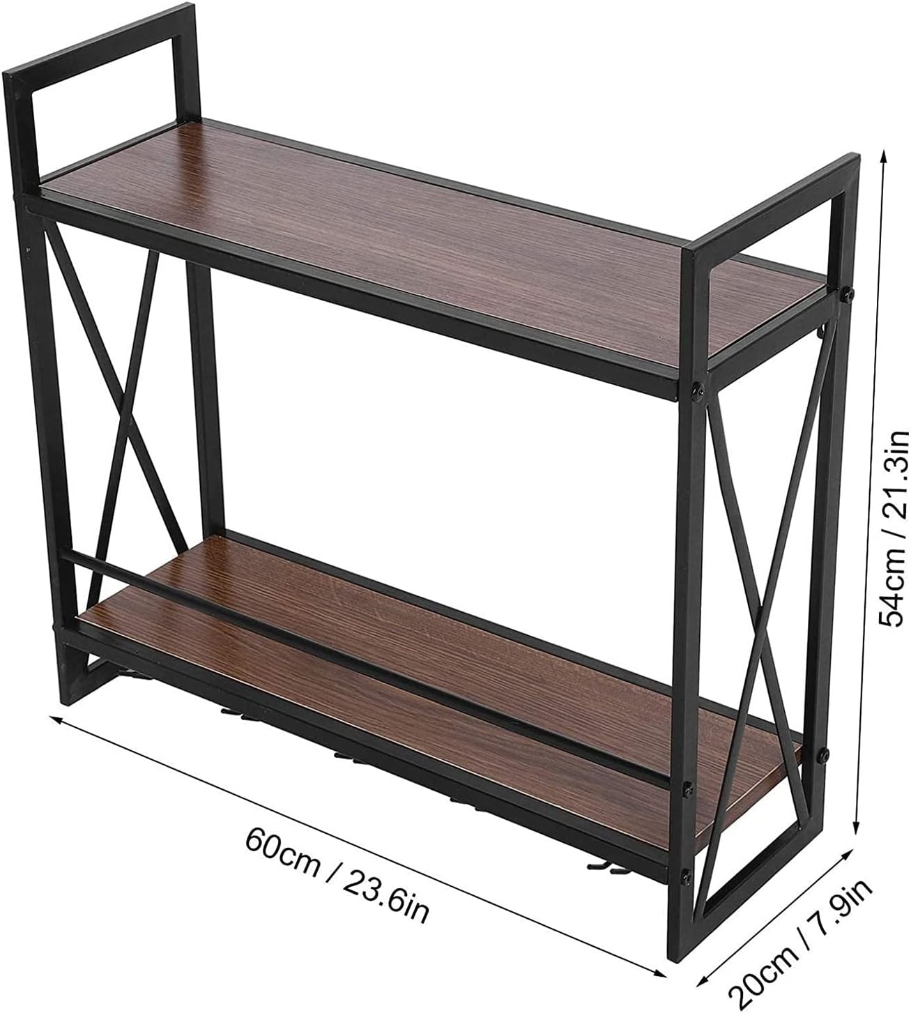 OBong 2-Tier Wall-Mounted Wine Rack with Bottle Holder