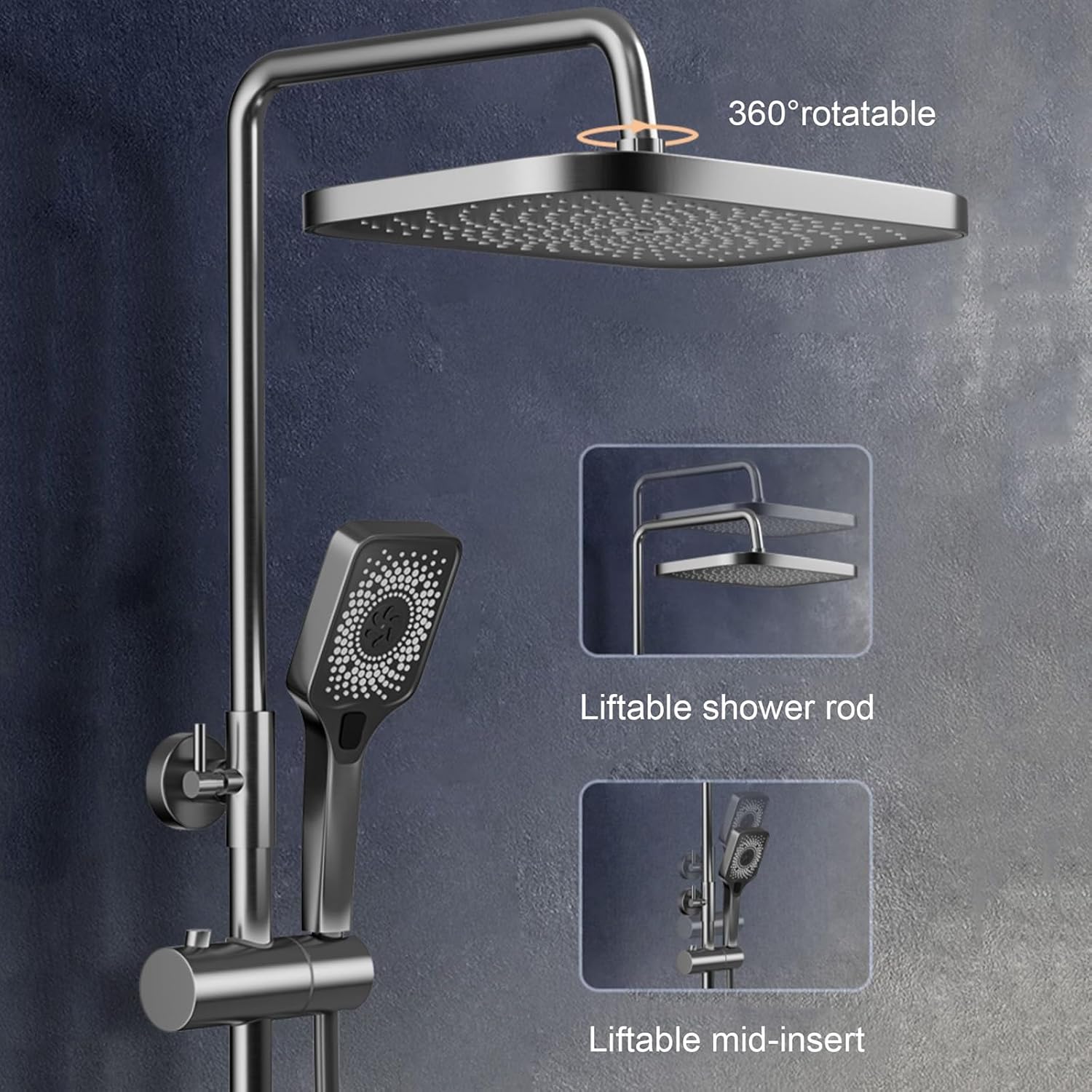 Smart Digital Shower System with Handheld and Rain Head