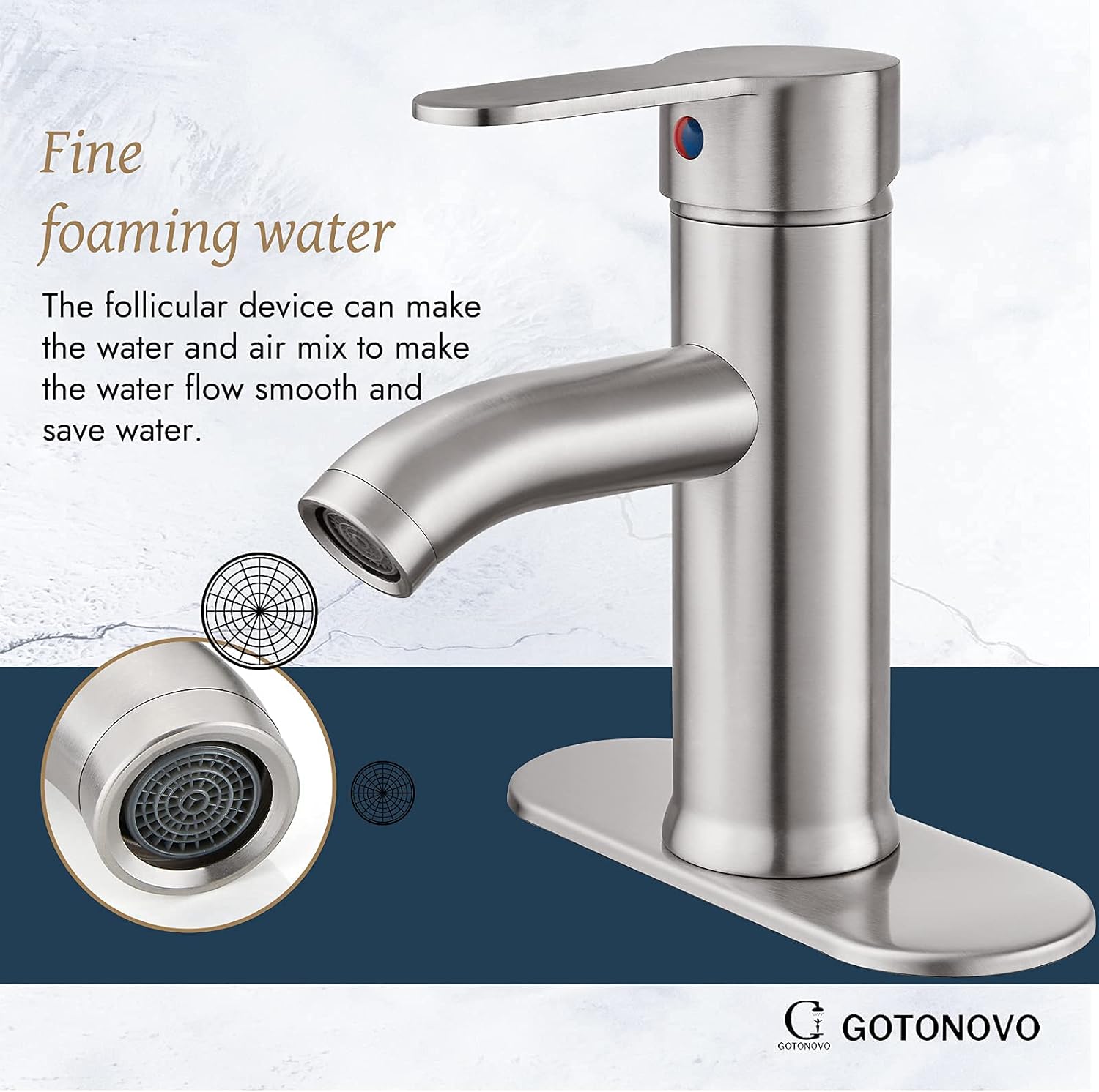 Gotonovo 12 Ceiling Mount Shower Faucet Brushed Nickel