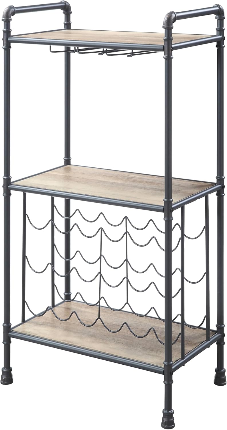 TREATLIFE Home Antique Oak Stemware Wine Rack 1