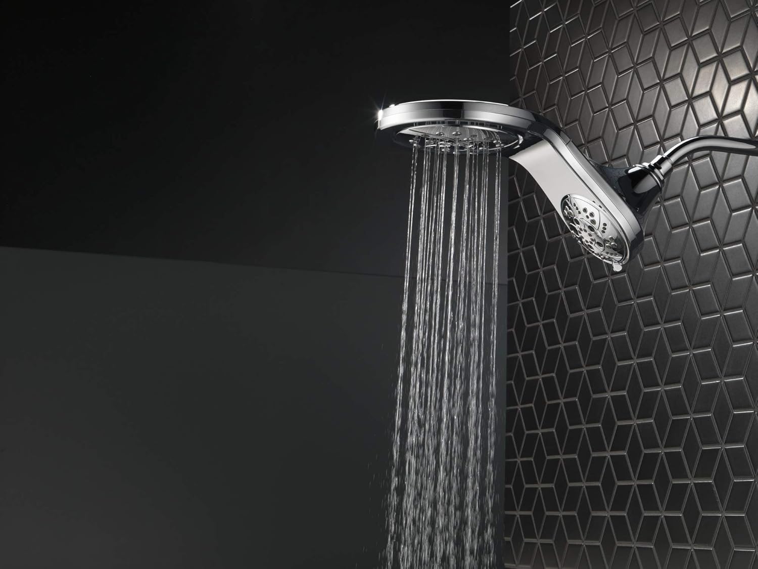 Delta HydroRain 5-Setting Shower Head with Rain Can Matte Black