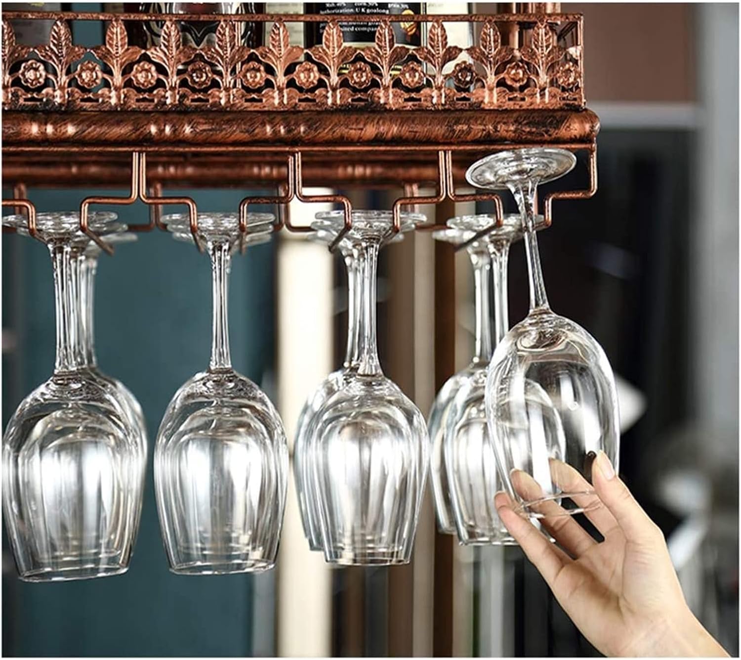 ALDEPO Wall-Mounted Wine Rack with Adjustable Height