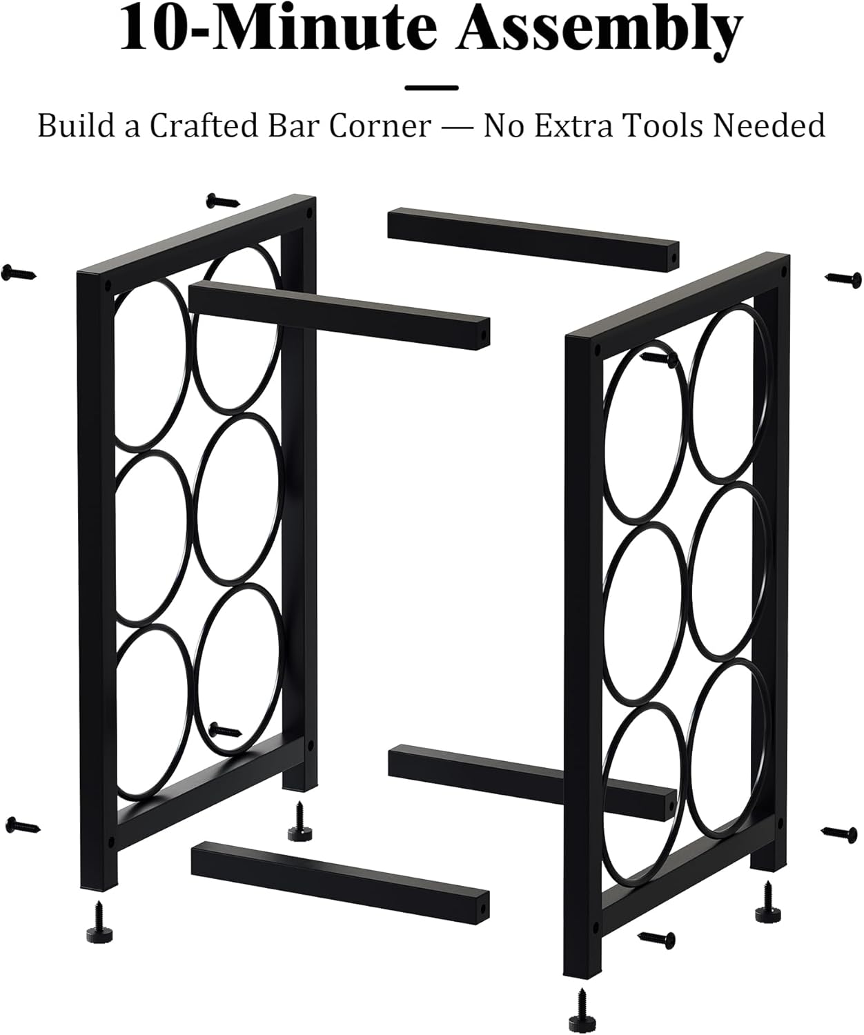 Hjarta 6-Bottle Space-Saving Wine Rack