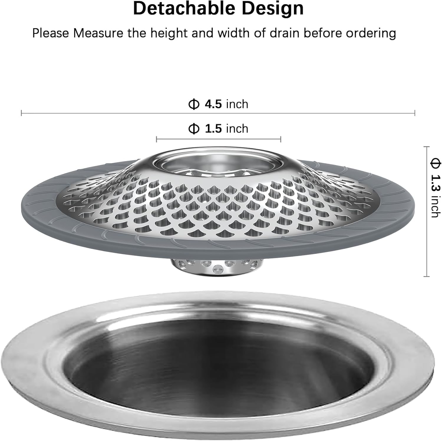 Burfocus Sink Protectors for Kitchen Sink Silver