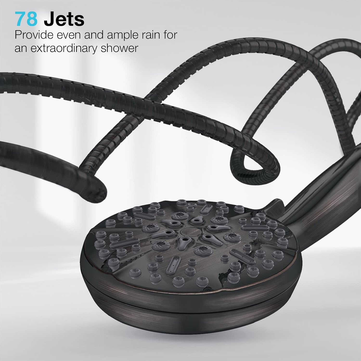 ORB High Pressure Shower Head with Handheld and 60 Inch Hose
