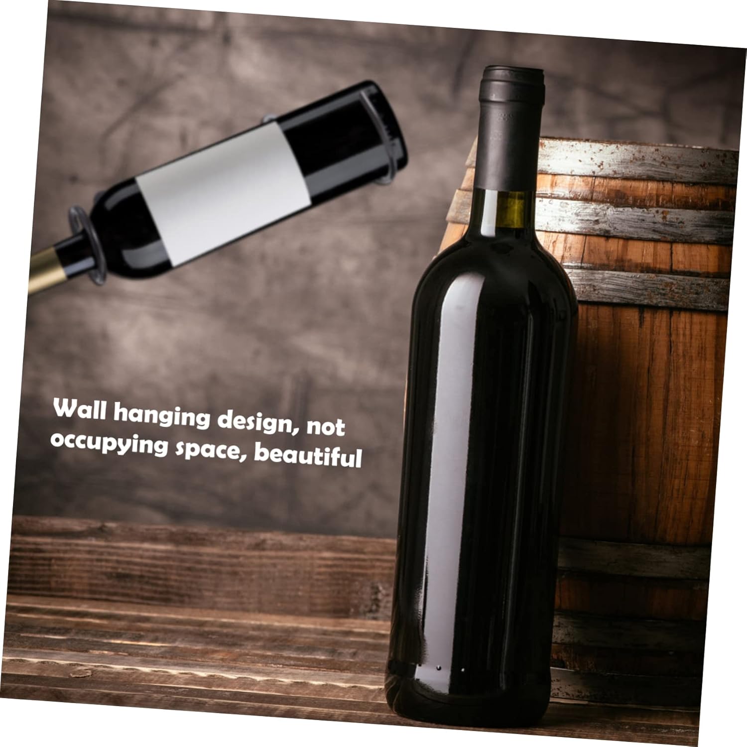 Cabilock Wall-Mounted Wine Racks 6Pcs Iron Art Storage Display
