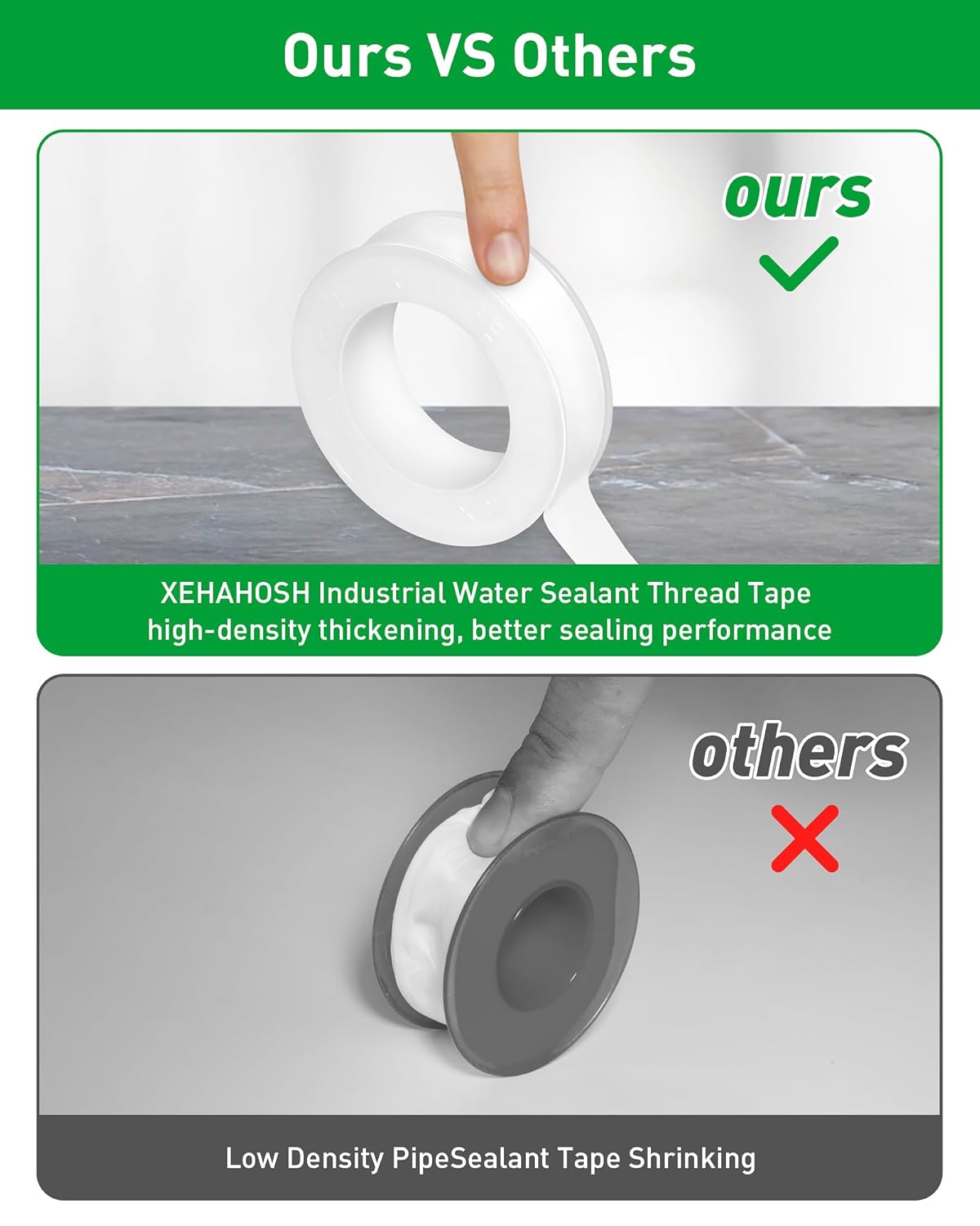 3 Roll Teflon Pipe Sealing Tape for Extreme Temperatures