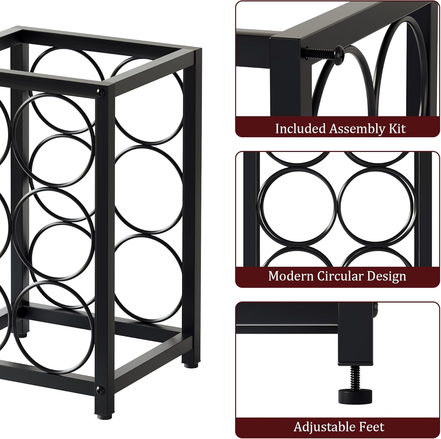 Hjarta 6-Bottle Space-Saving Wine Rack