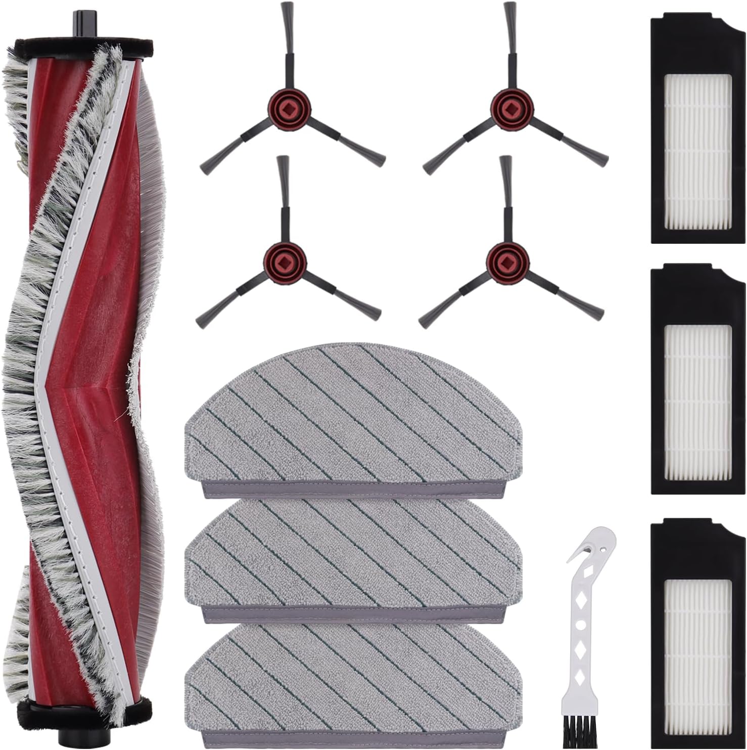 GreeSuit 12-Piece Vacuum Replacement Kit for Yeedi and ECOVACS