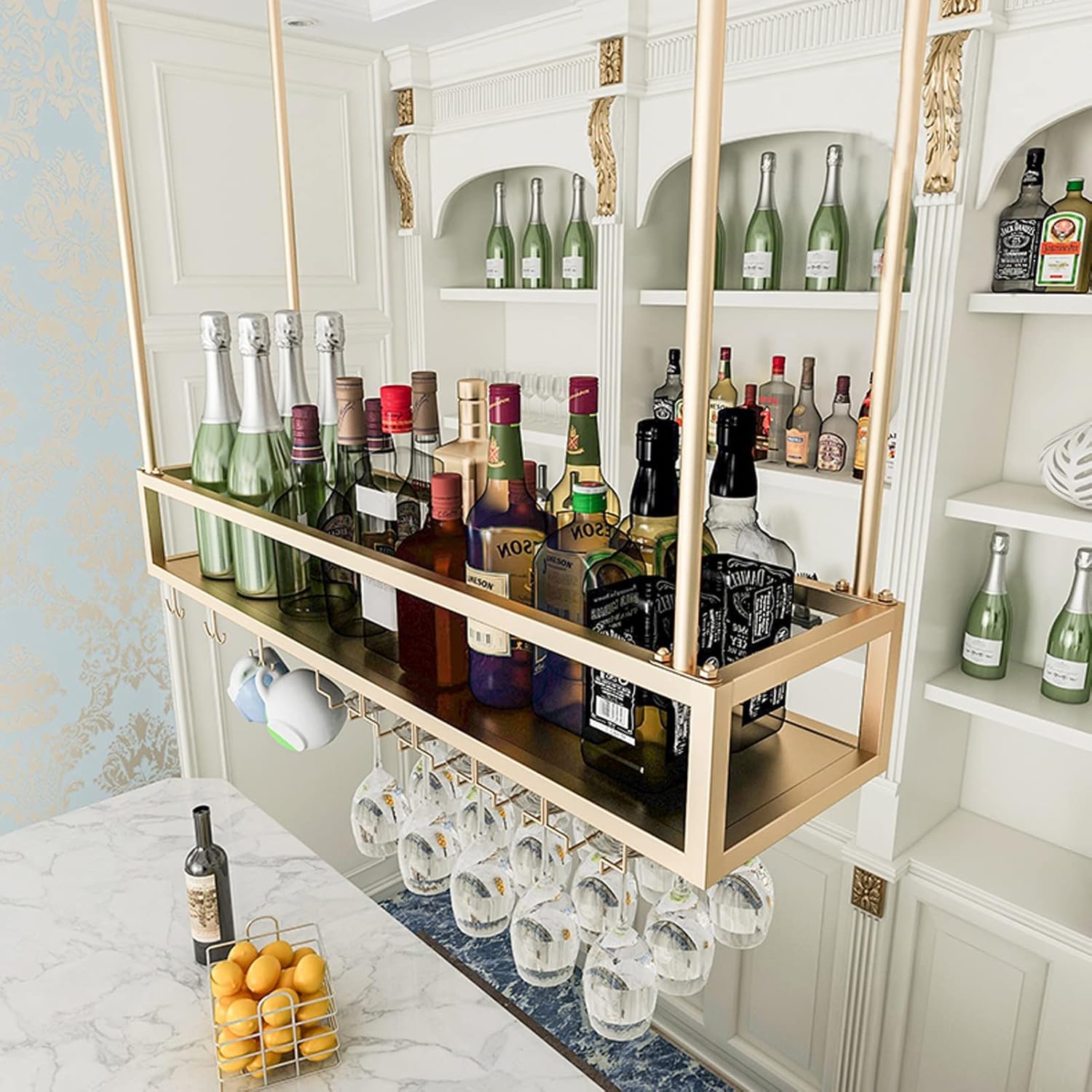 ZJDYDY Wall-Mounted Wine Rack 80x25x21cm