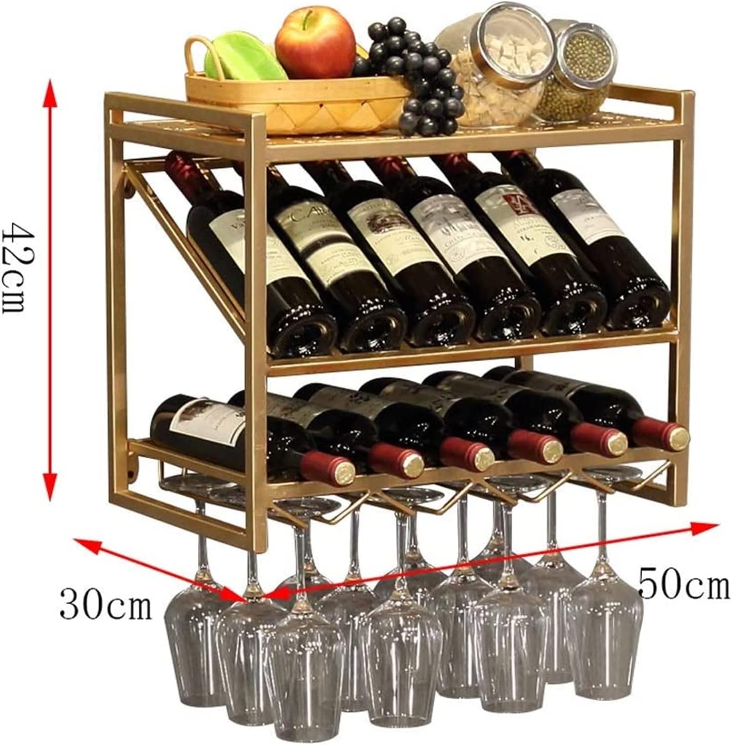 ALDEPO Wall Mounted Wine Rack with Reindeer Design 1