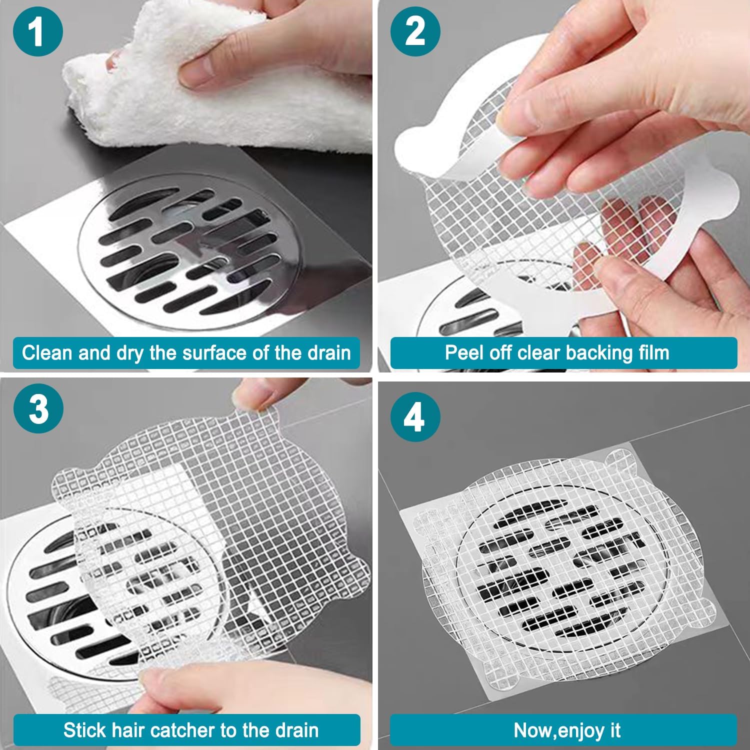 Xdudu 50Pack Disposable Shower Hair Catcher