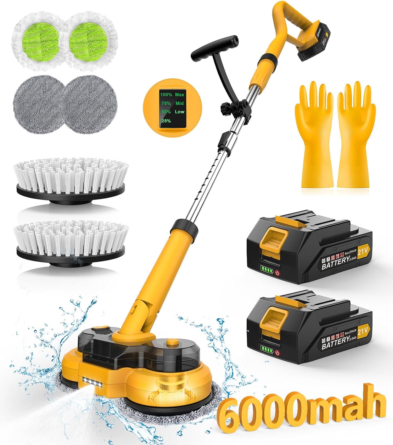 Qimedo 6000mAh Power Mop M1 800RPM Cordless Scrubber