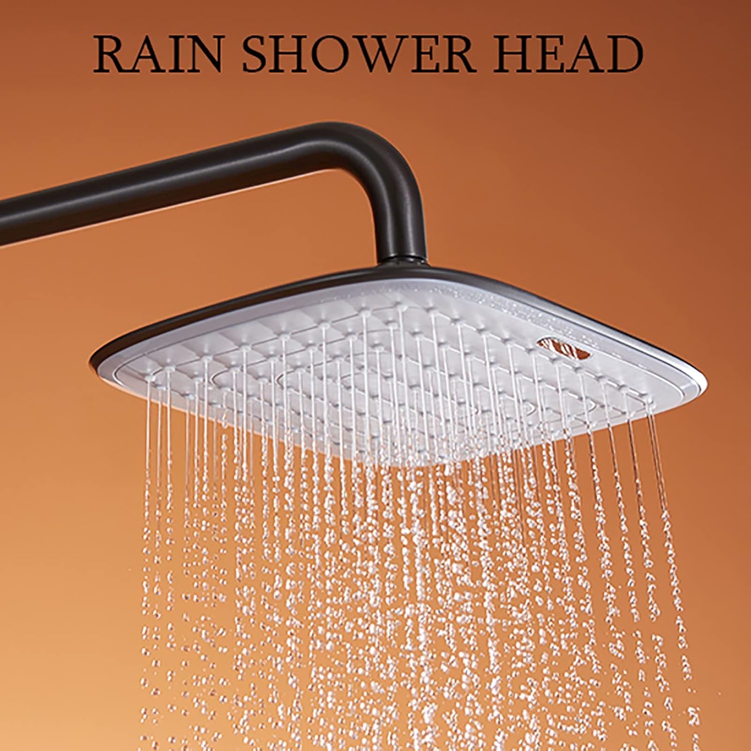 Chrome Wall Mounted Shower Faucet Set with Hidden Spout and Rain Shower Head