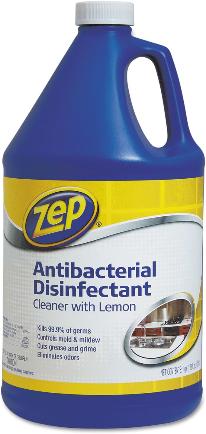 Zep Commercial 1041688 Antibacterial Cleaner with Lemon 1 Gal Bottle