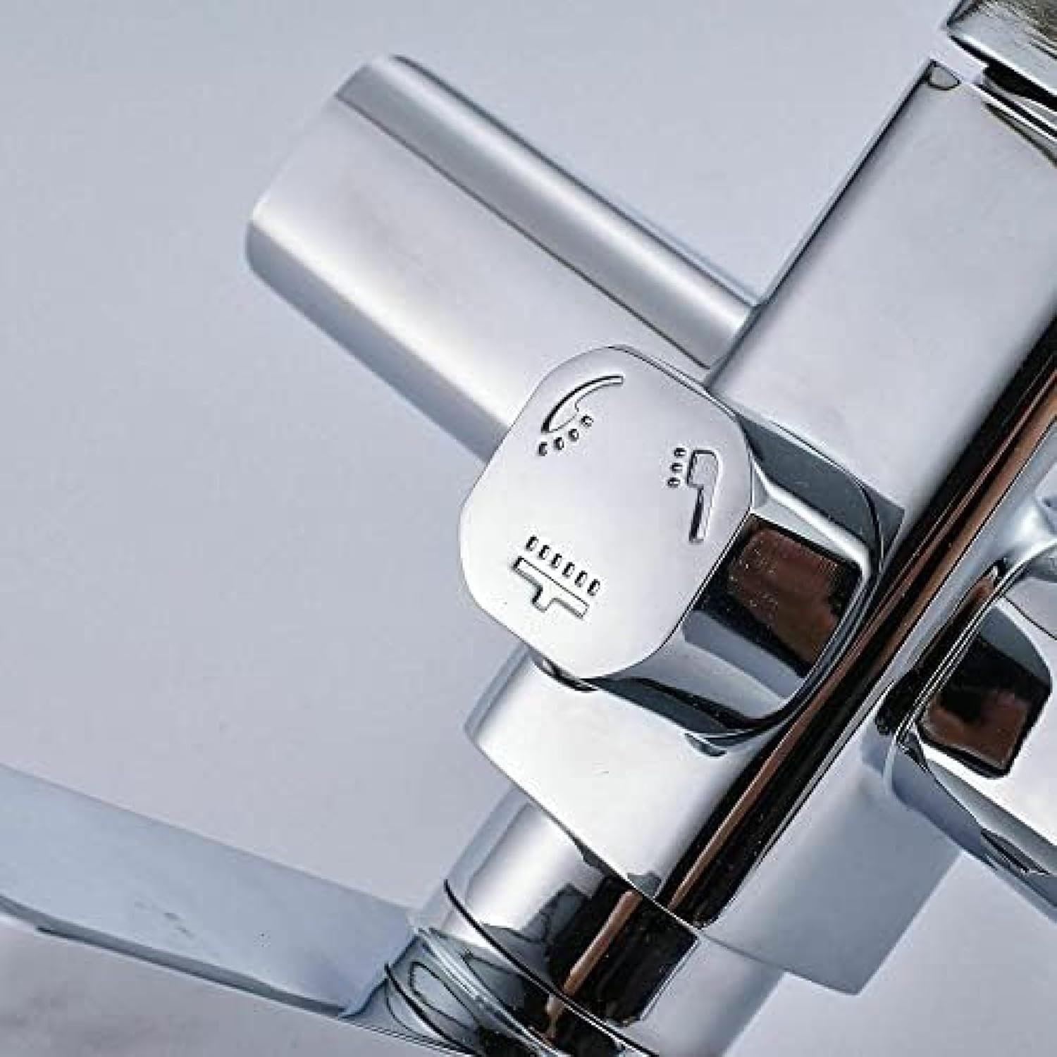 TECKI Rainfall Shower Faucet System with Handheld and Wall-mounted Mixer Set