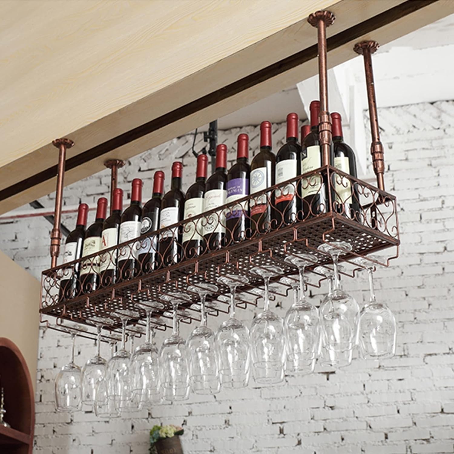 Pimex Wall-Mounted Wine Rack Floating Shelf