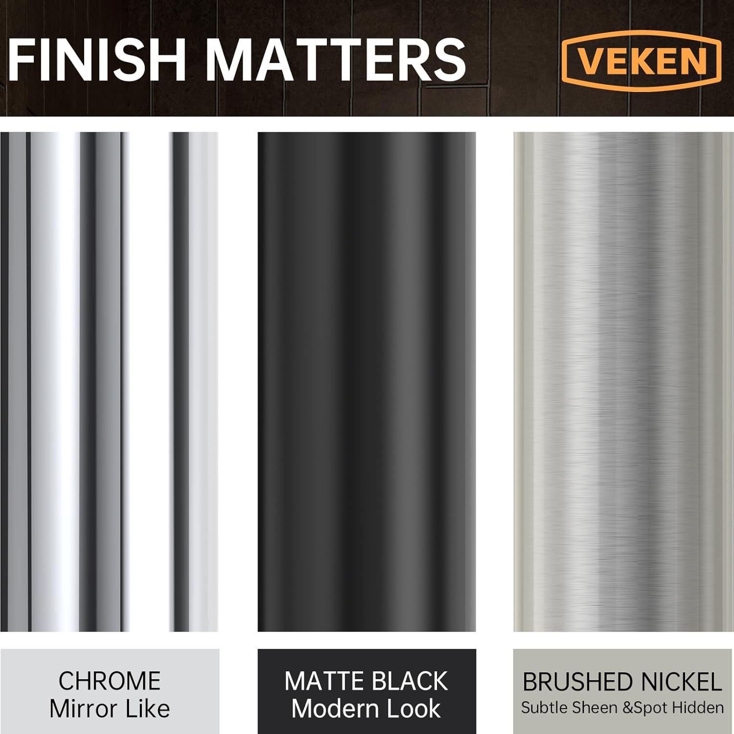 Veken 10 All Metal Rain Shower Head with Handheld Combo 1