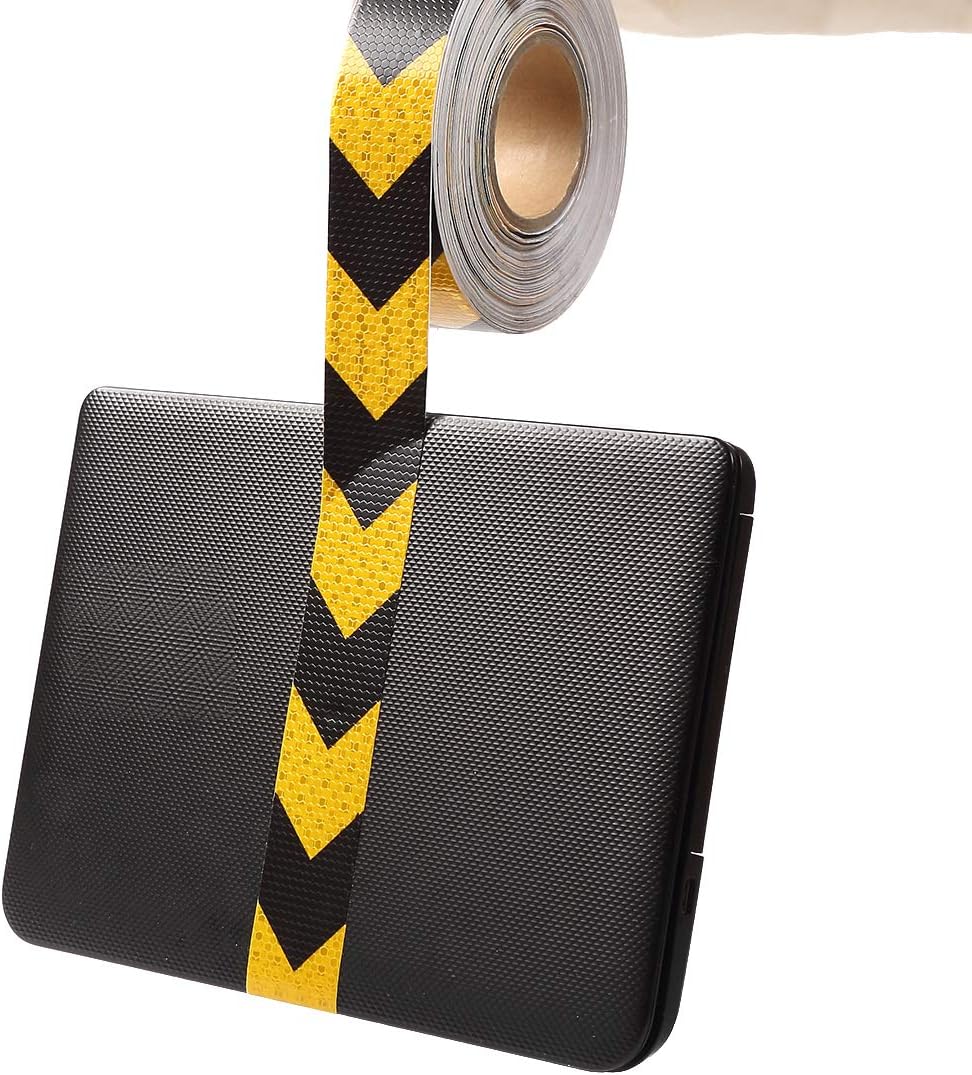 AISEY 2 x 30ft Reflective Safety Tape Yellow Black Waterproof 1