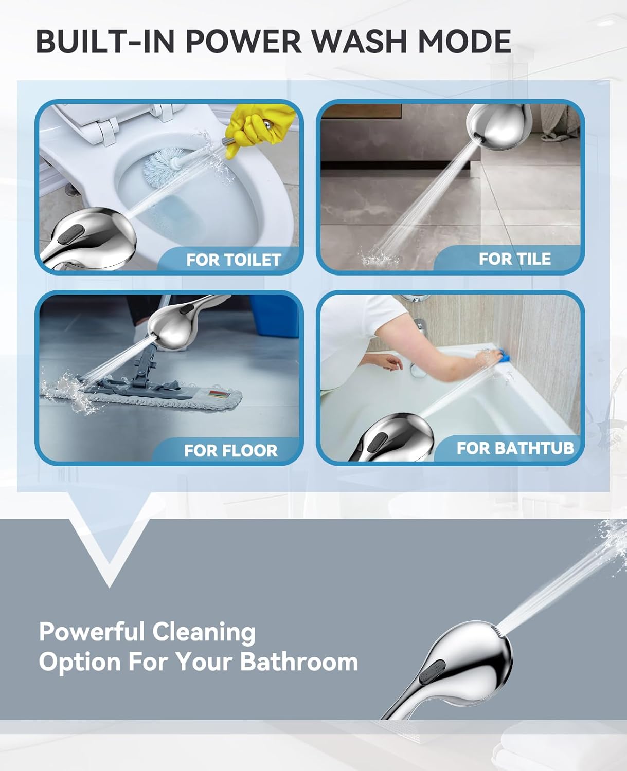 JDO High Pressure Handheld Shower Head 9 Settings