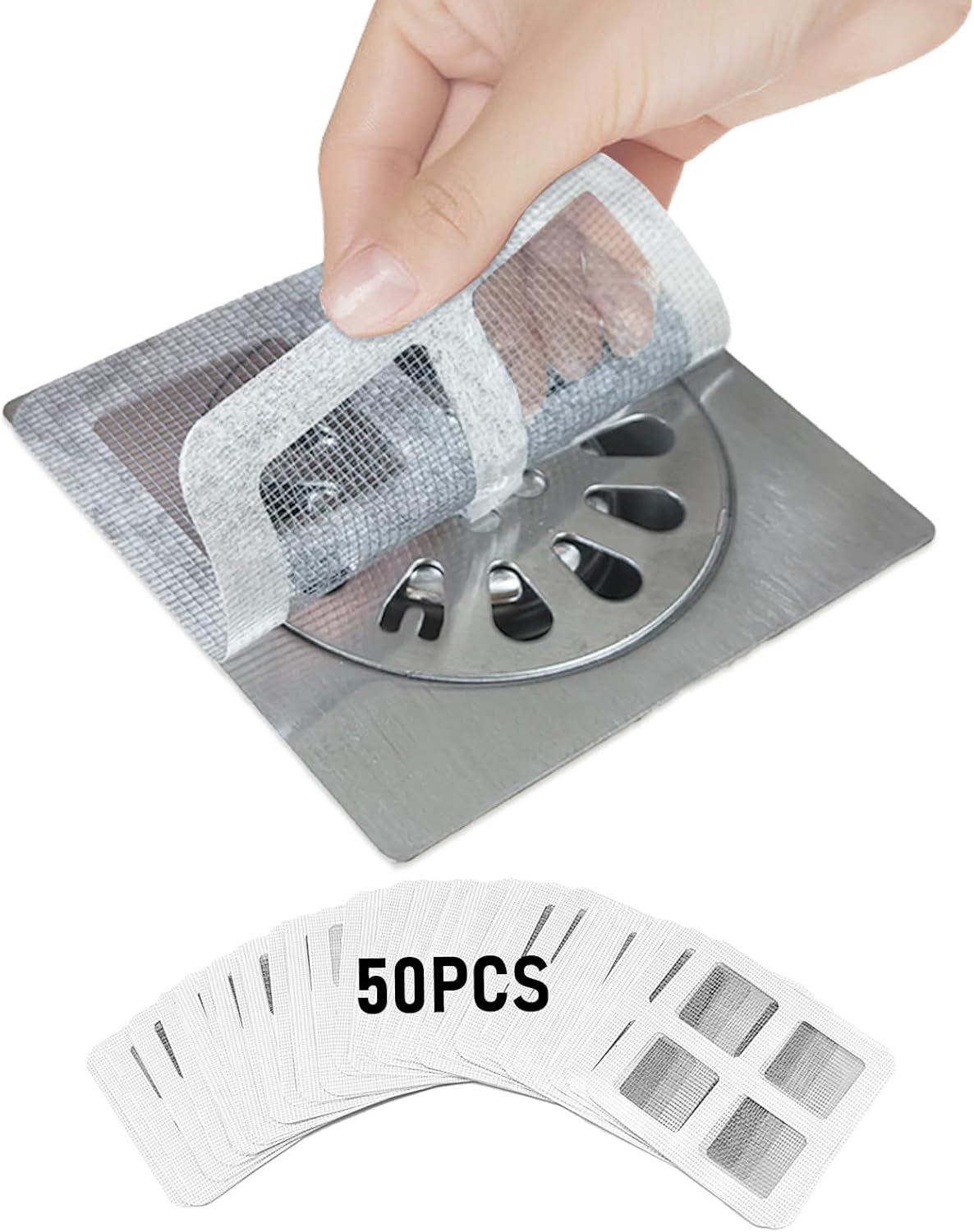 4x4 Disposable Drain Cover Hair Catcher 50 PCS